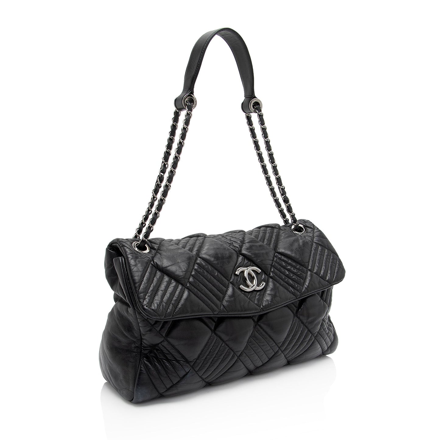 Chanel Lambskin Out Maxi Flap SHF-A4kgjG Shoulder Bag