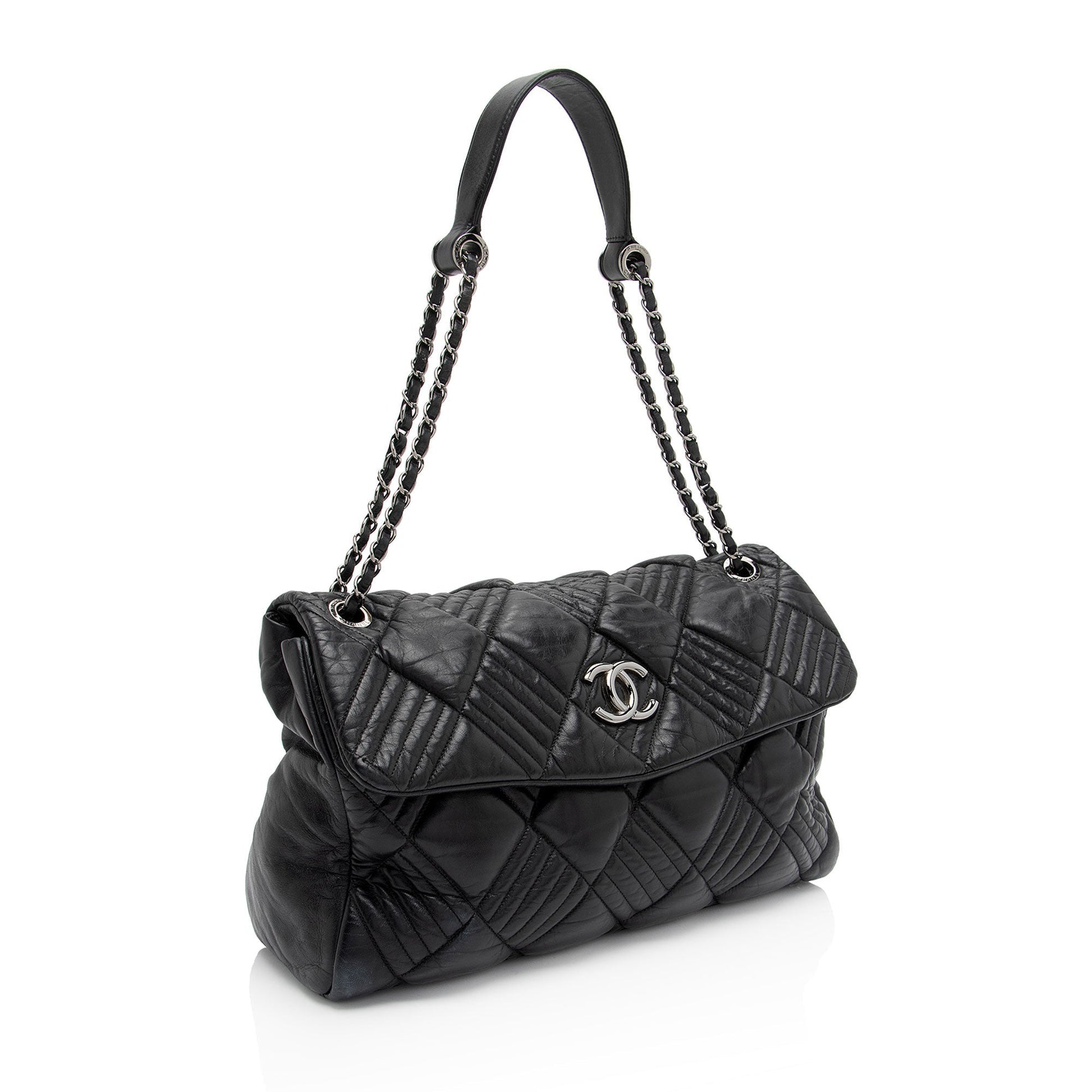 Chanel Lambskin Out Maxi Flap SHF-A4kgjG Shoulder Bag