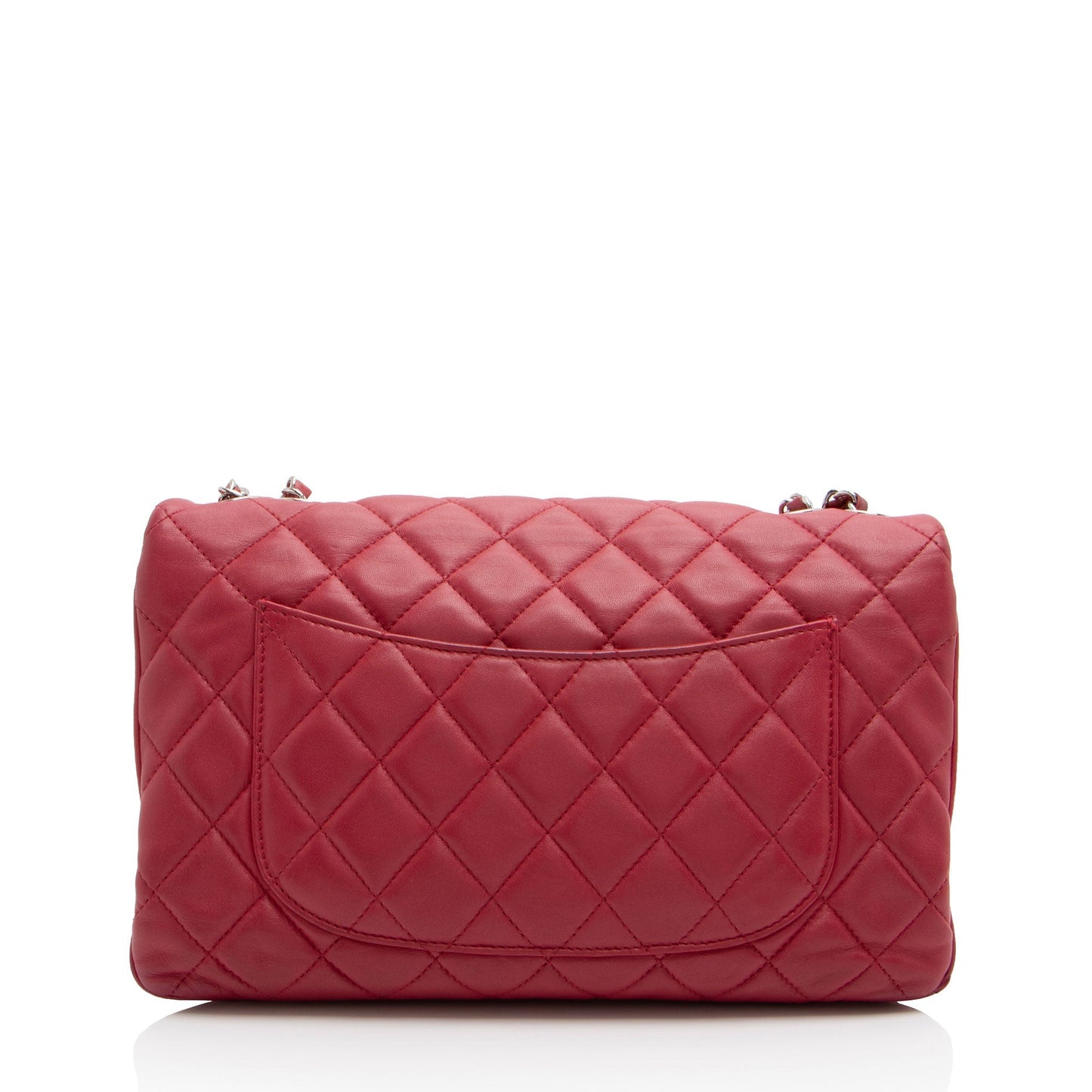 Chanel Lambskin Jumbo 3 Accordion Flap Shoulder Bag