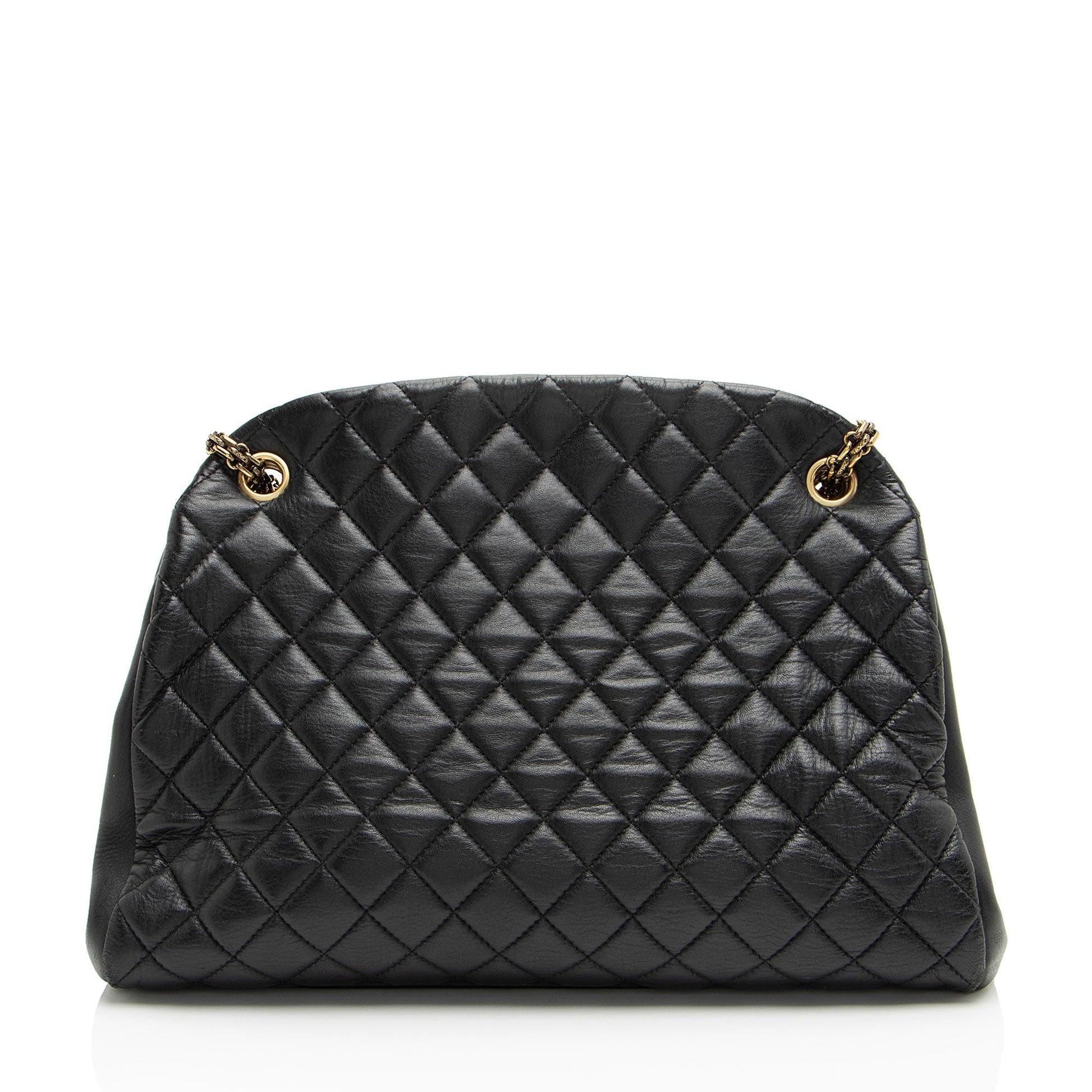 Chanel Lambskin Just Mademoiselle Bowler SHF-xiVMoz Handbag