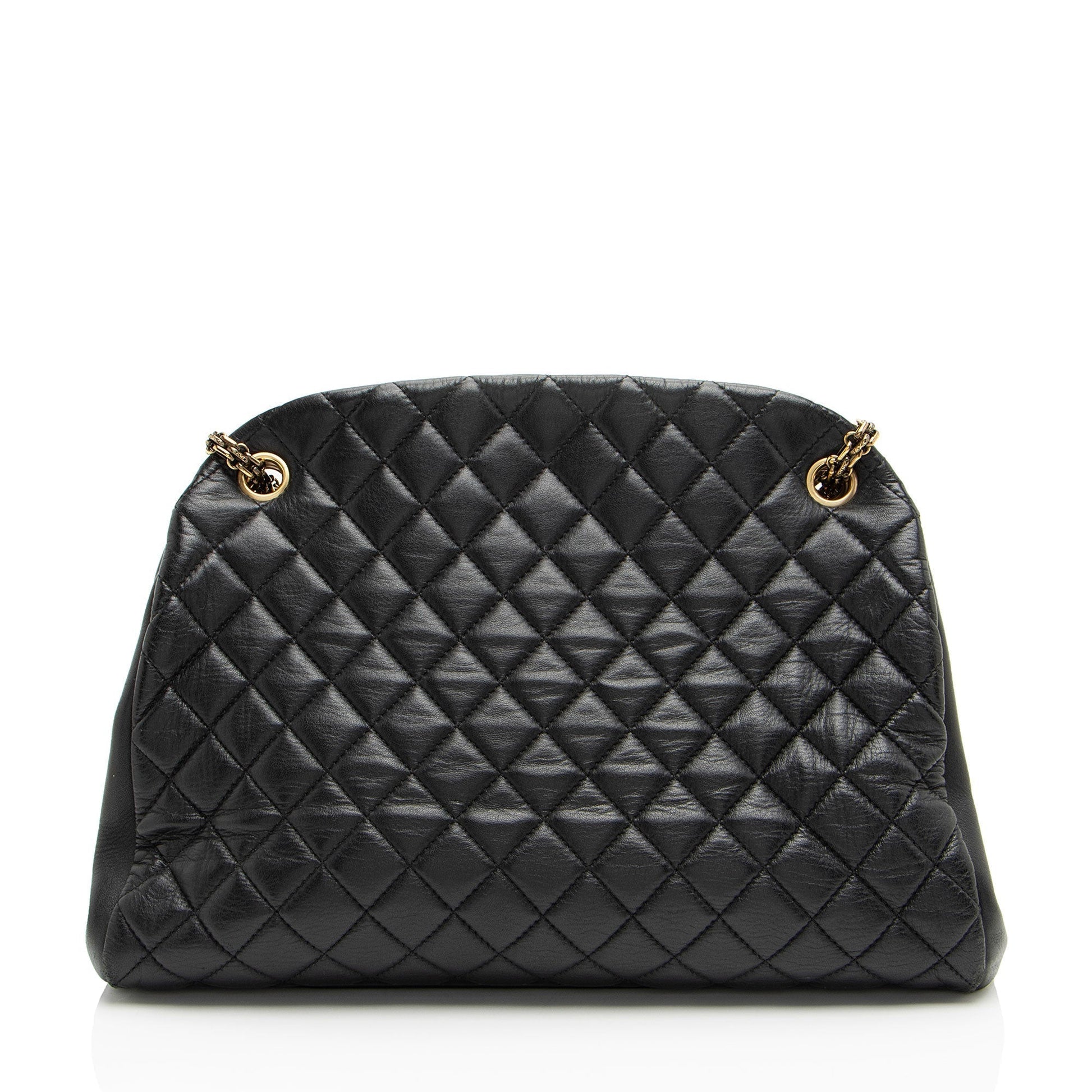Chanel Lambskin Just Mademoiselle Large Bowler Bag (SHF-xiVMoz)