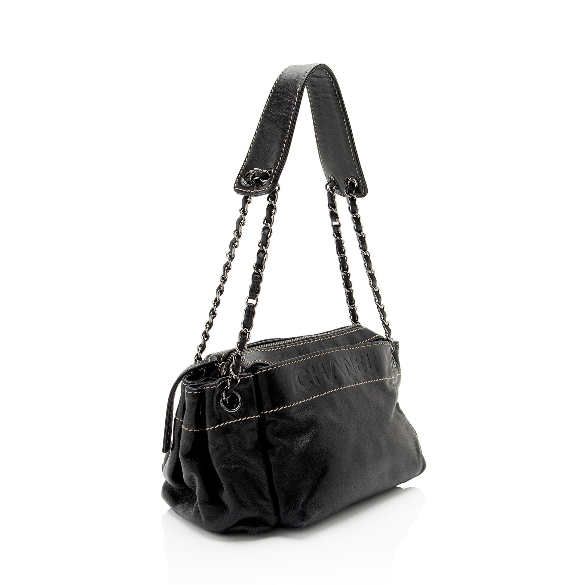 Chanel Lambskin LAX Accordion SHF-8qR2yb Shoulder Bag