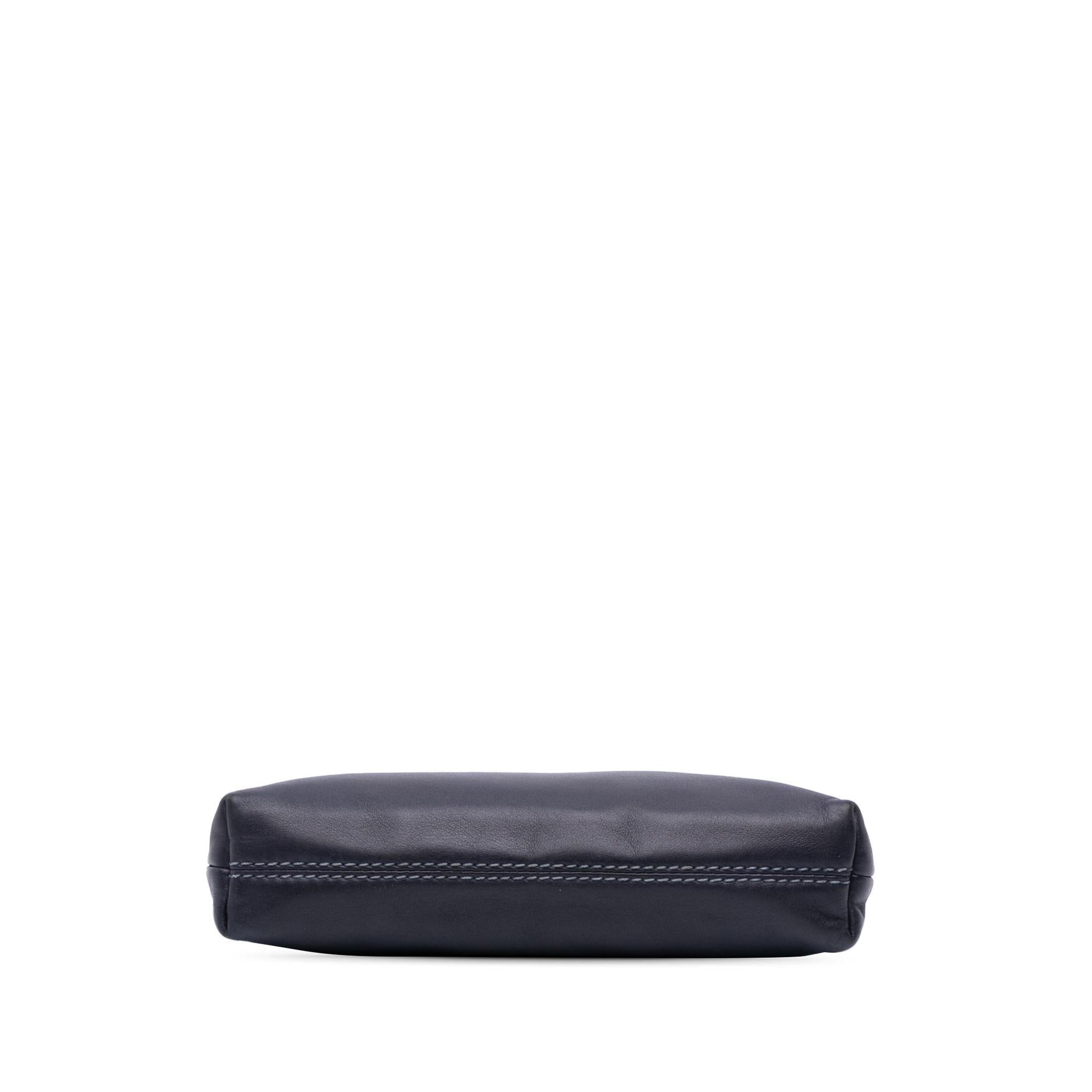 Chanel Lambskin LAX Pochette Clutch Bag