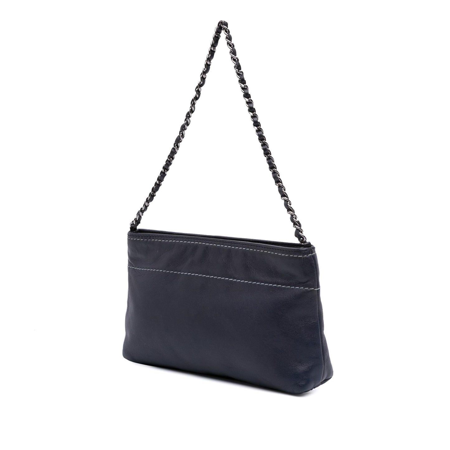 Chanel Lambskin LAX Pochette Clutch Bag