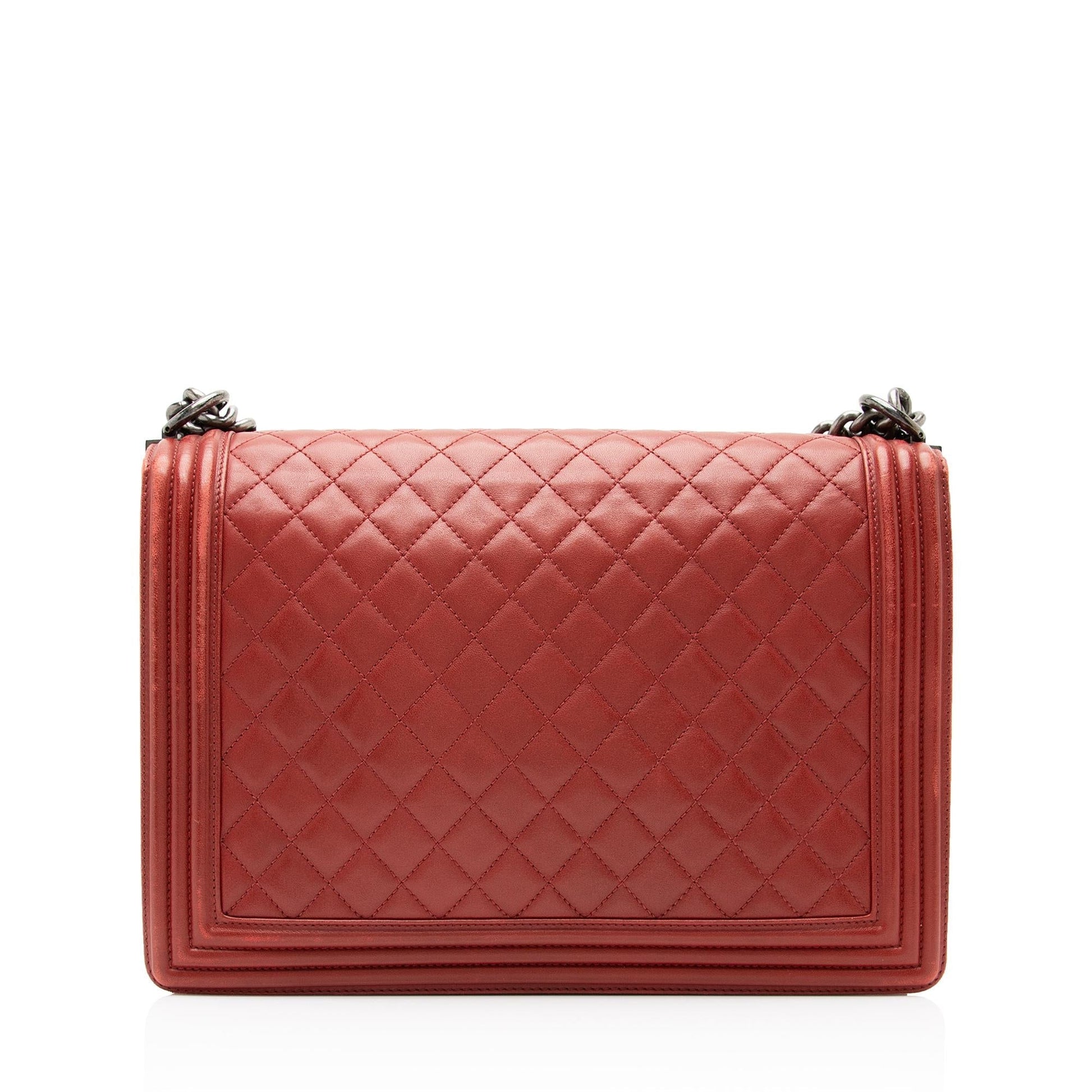Chanel Lambskin Boy SHF Handbag