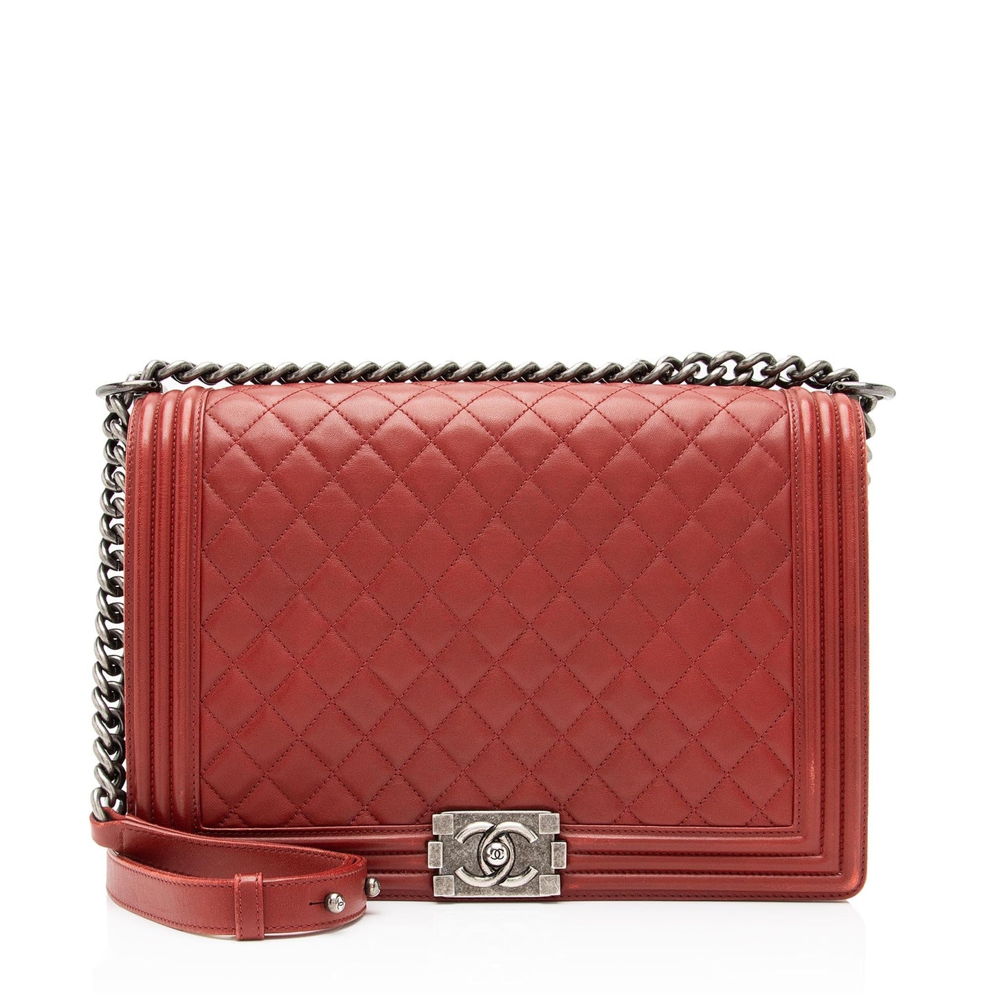 Chanel Lambskin Boy SHF Handbag