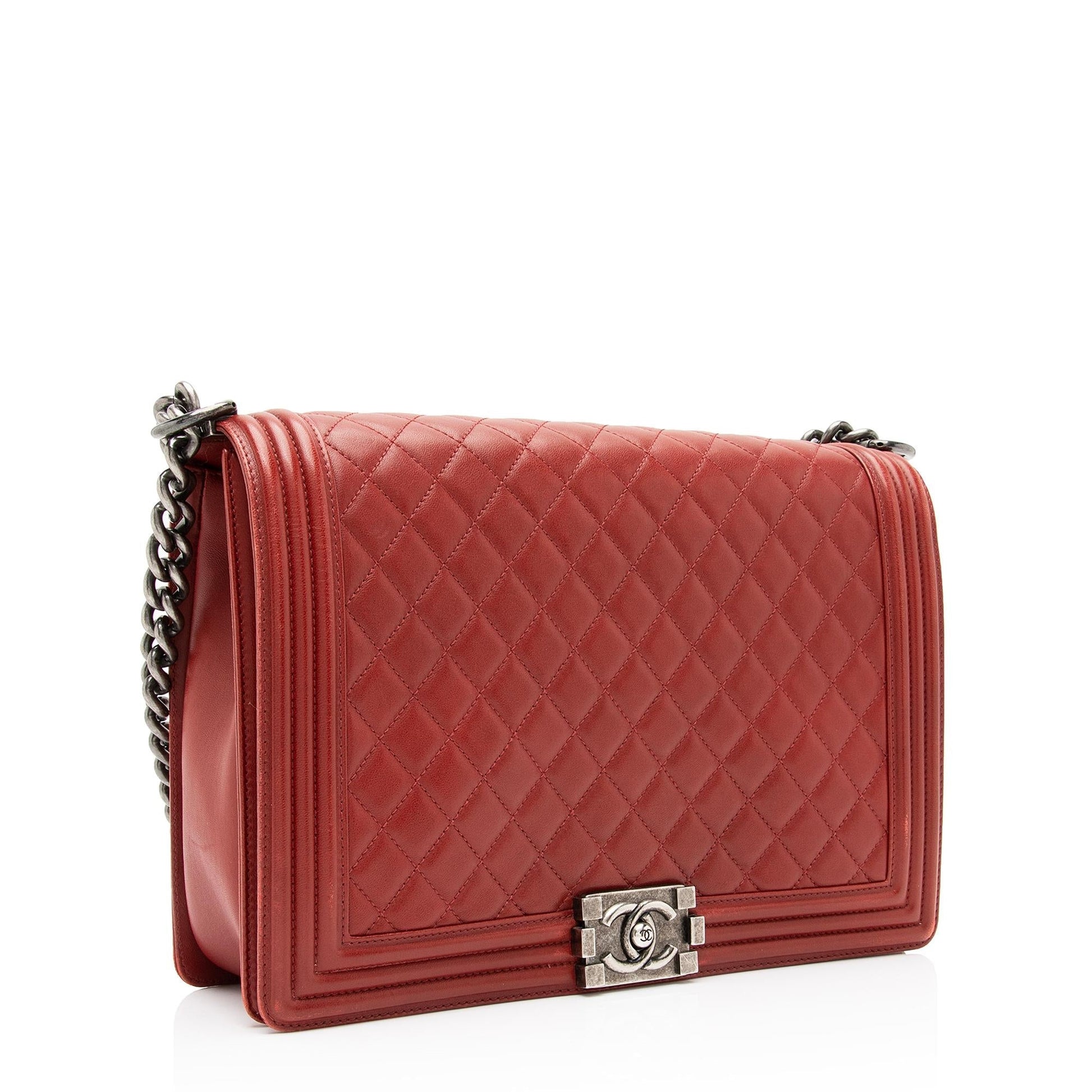 Chanel Lambskin Boy SHF Handbag