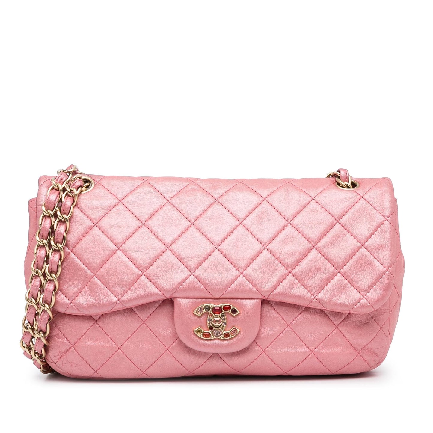 Chanel Lambskin Single Flap SHG-0Dboca Leather Shoulder Bag