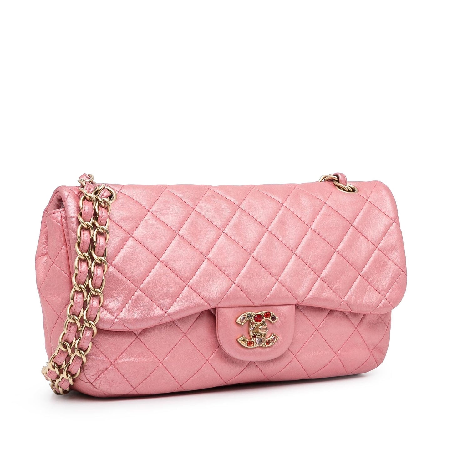 Chanel Lambskin Single Flap SHG-0Dboca Leather Shoulder Bag