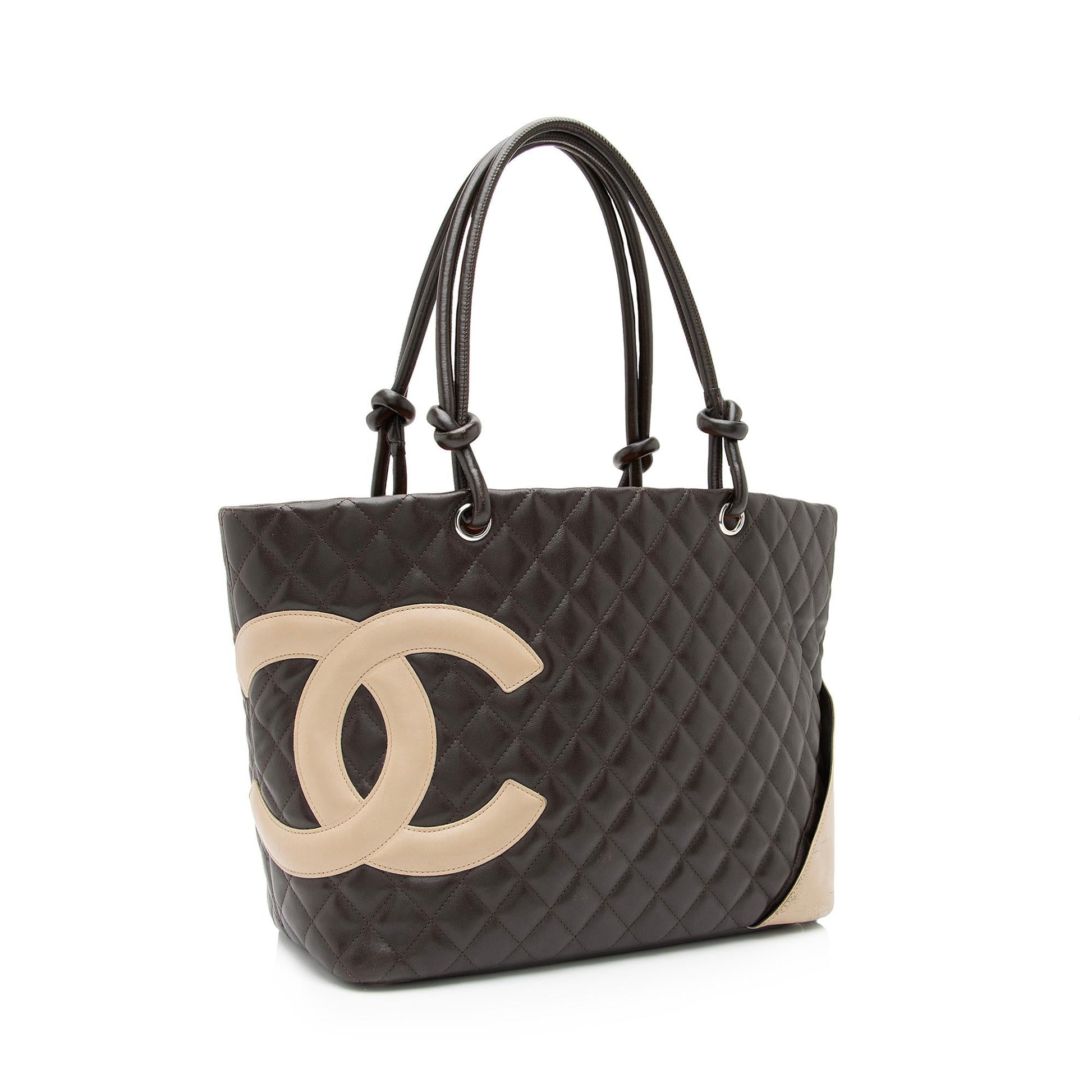 Chanel Lambskin Ligne Cambon Shopping - FINAL Tote Bag