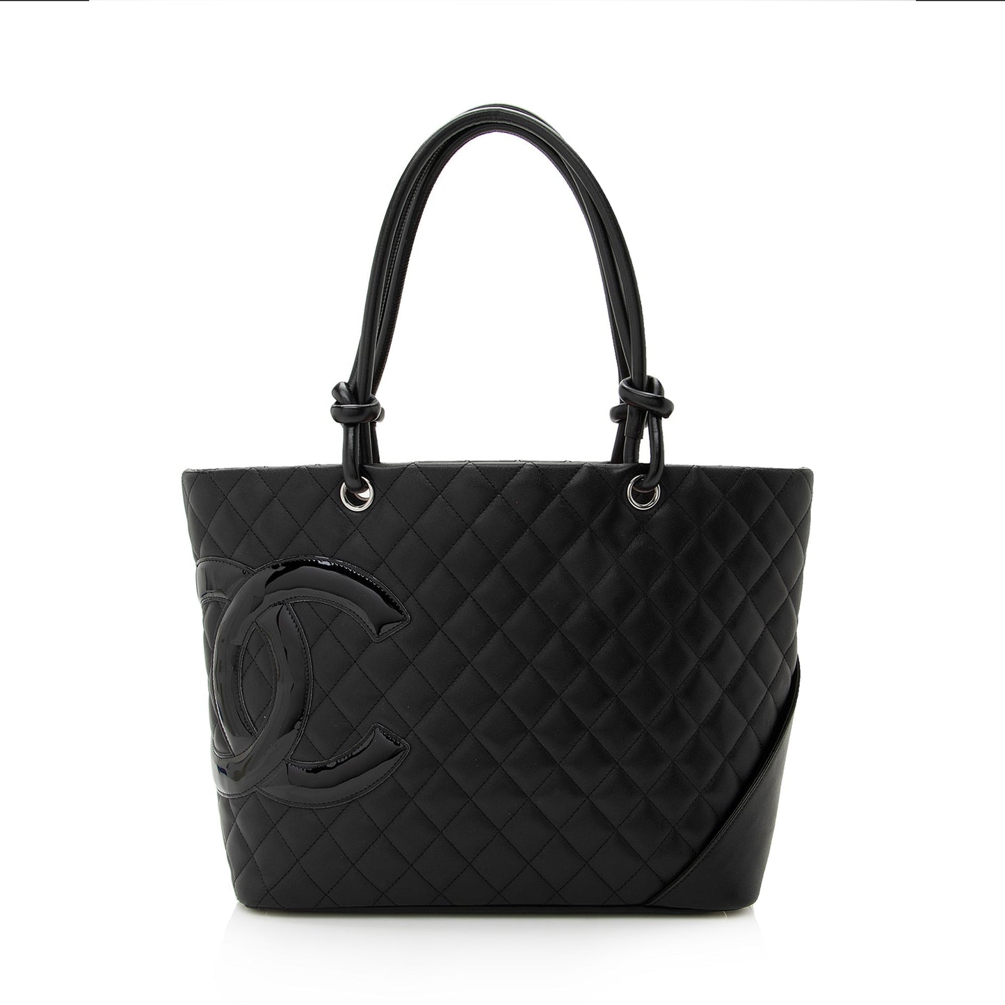 Chanel Lambskin Ligne Cambon Shopping SHF Tote Bag Tote Shf