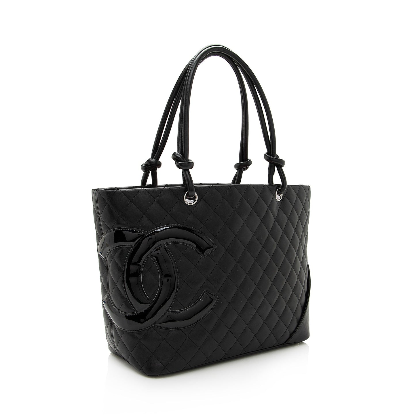 Chanel Lambskin Ligne Cambon Shopping SHF Tote Bag Tote Shf
