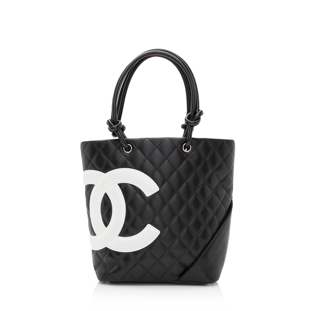 Chanel Lambskin Ligne Cambon SHF Tote Bag