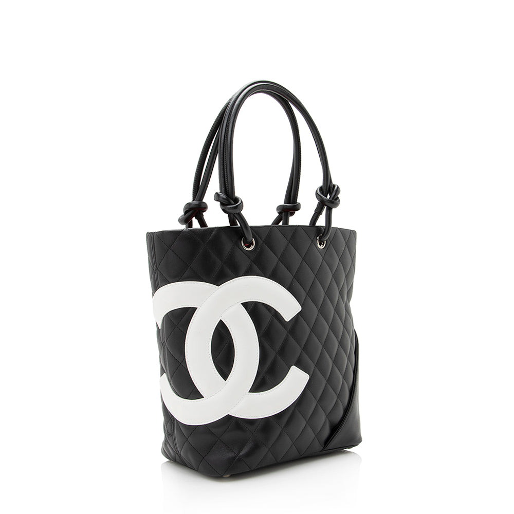 Chanel Lambskin Ligne Cambon SHF Tote Bag