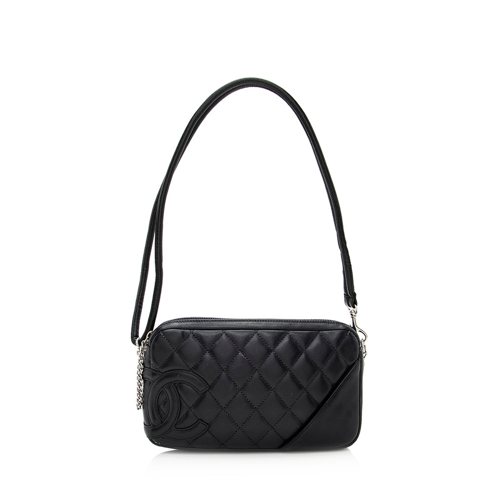 Chanel Lambskin Ligne Cambon Pochette SHF Clutch Bag