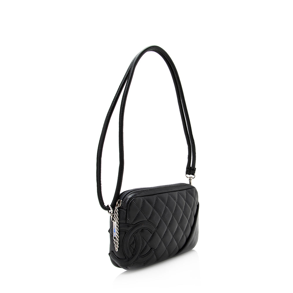 Chanel Lambskin Ligne Cambon Pochette SHF Clutch Bag
