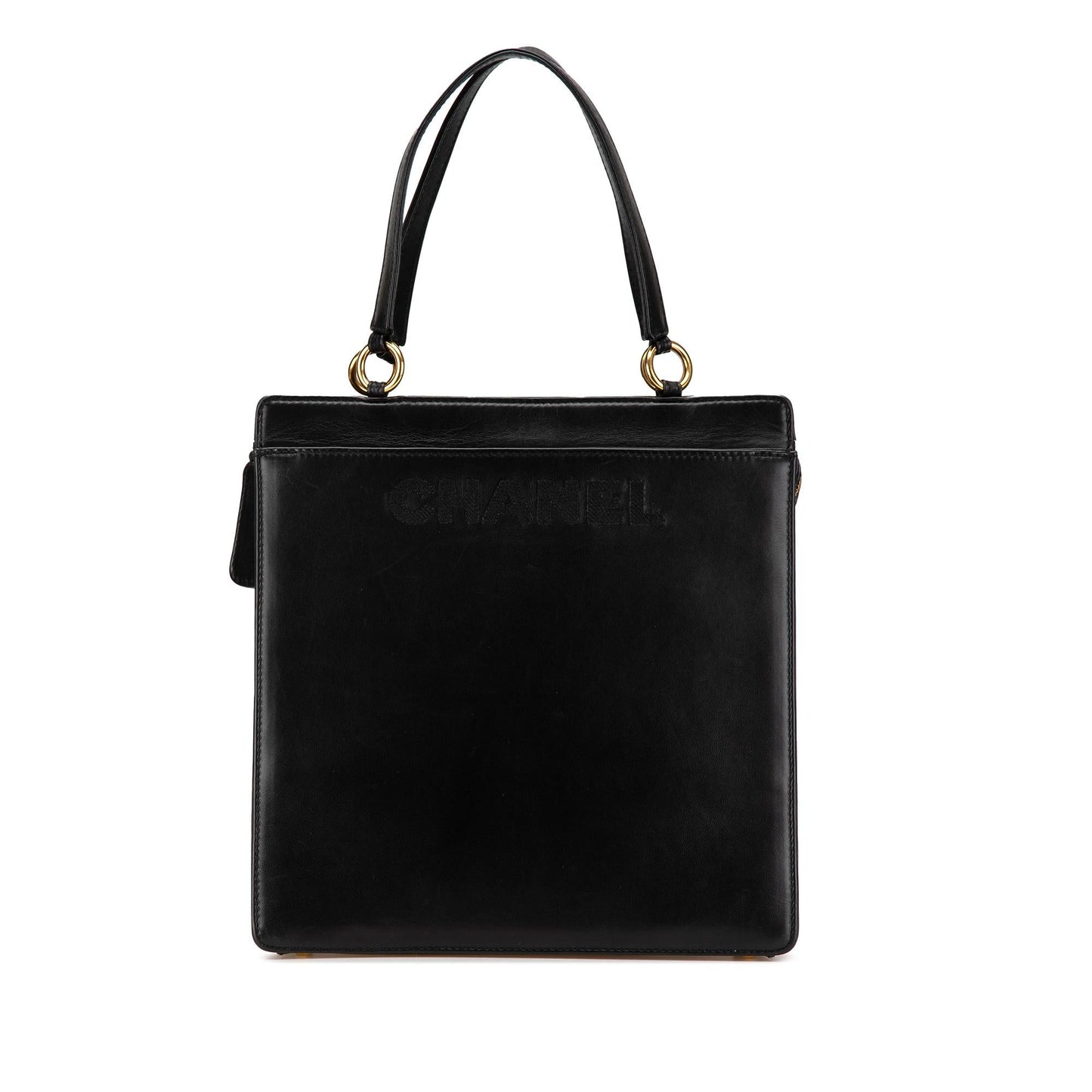 Chanel Lambskin Logo Tote Bag
