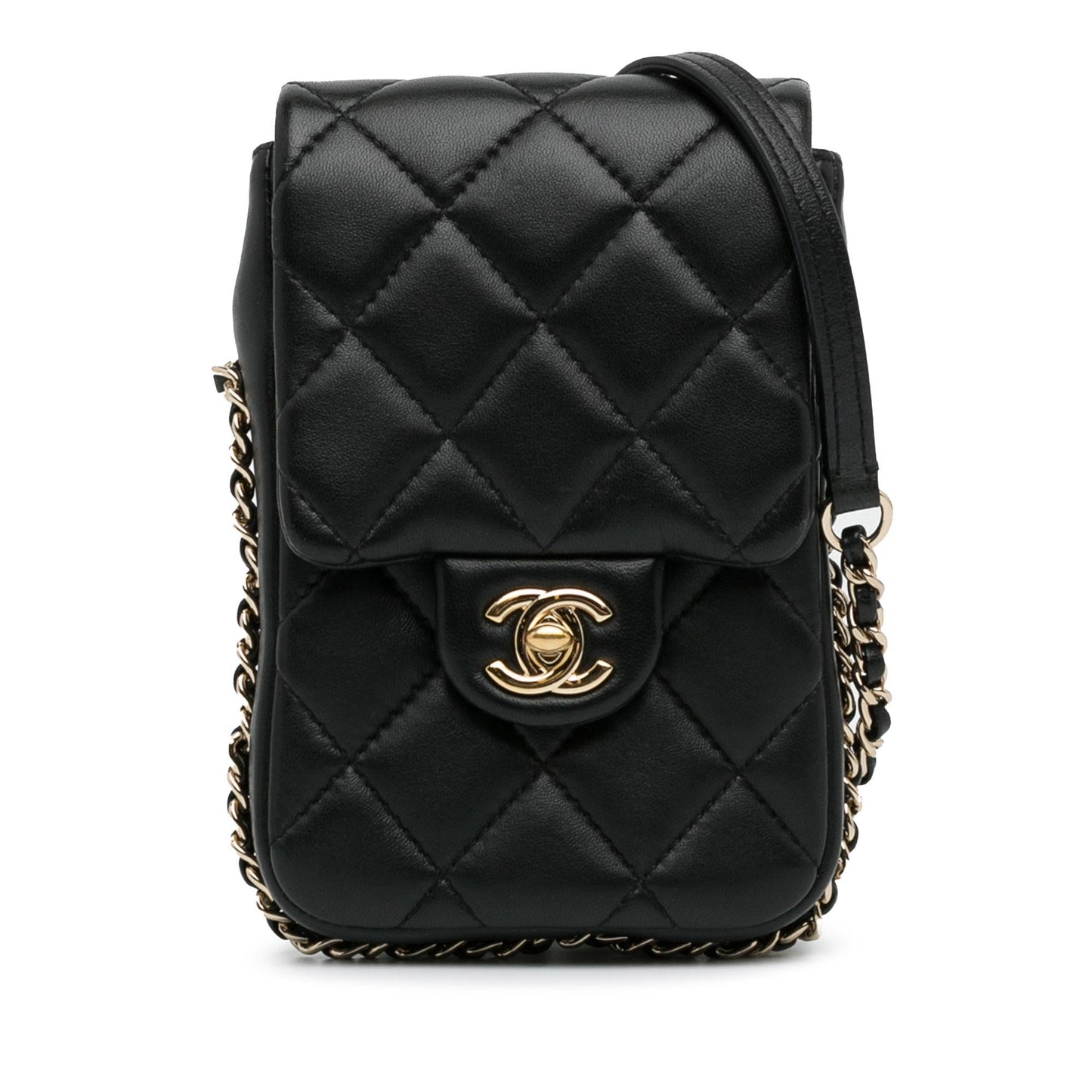Chanel Lambskin My Precious Phone Flap SHG-2d8hdV Handbag
