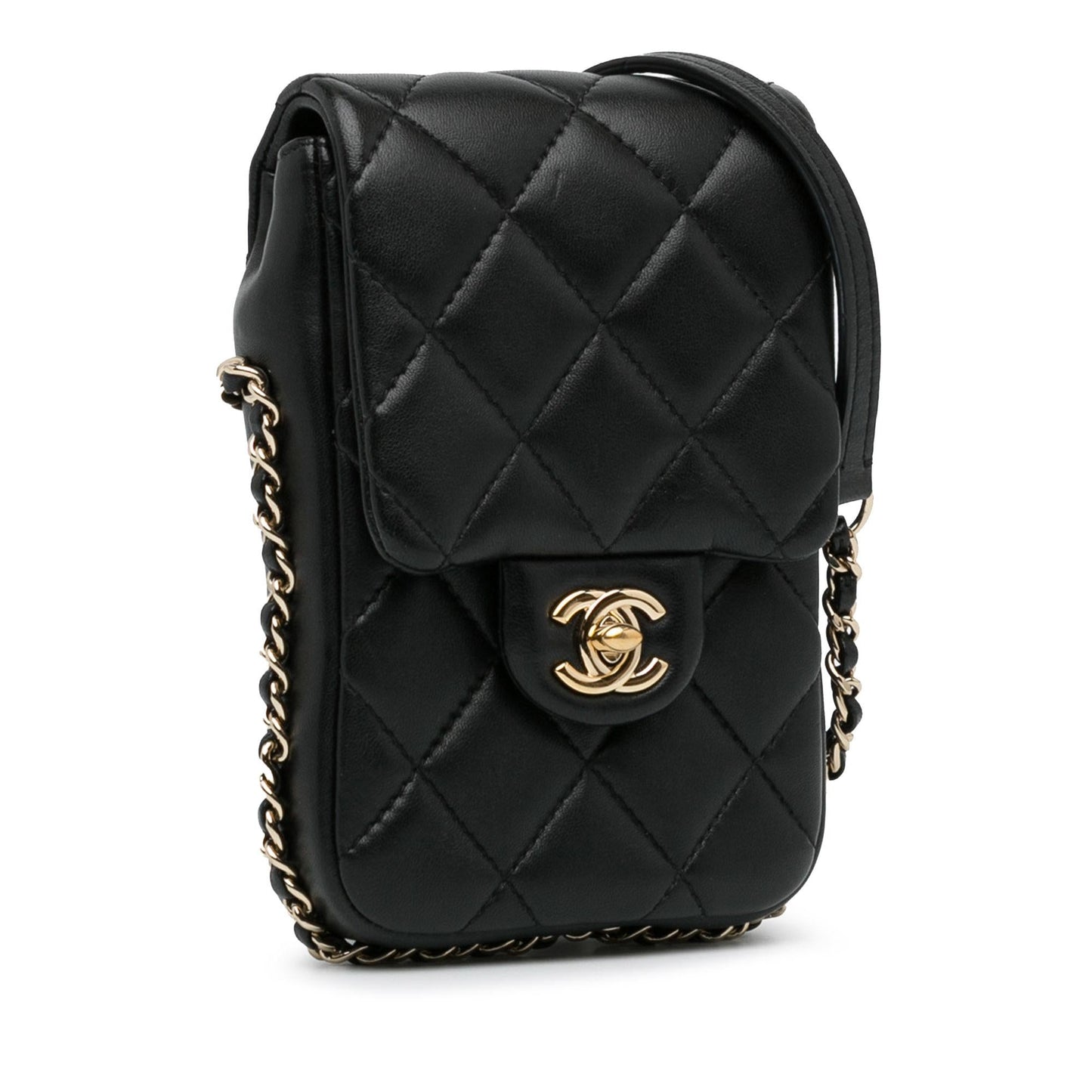 Chanel Lambskin My Precious Phone Flap SHG-2d8hdV Handbag