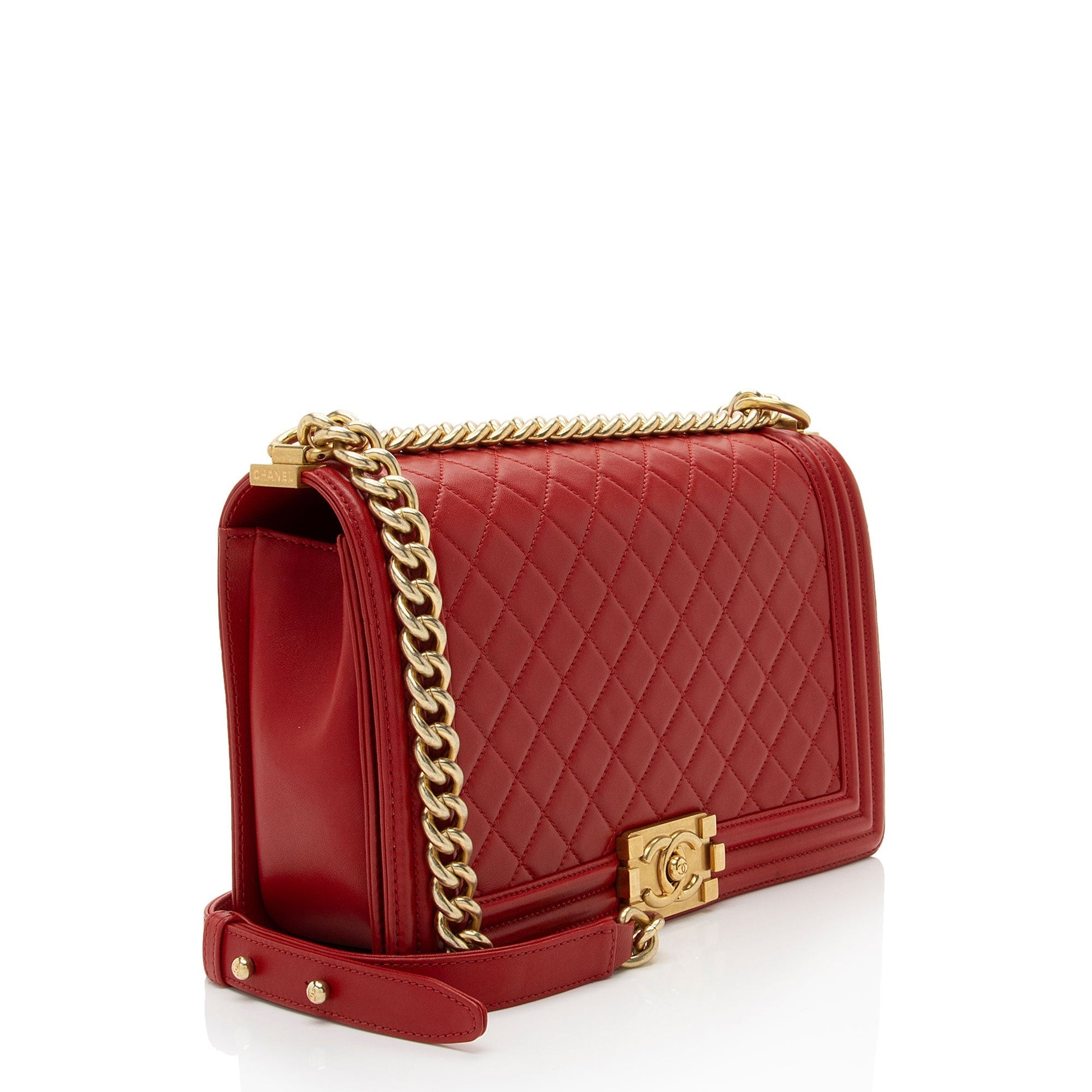 Chanel Lambskin New Boy Handbag Boy Bag