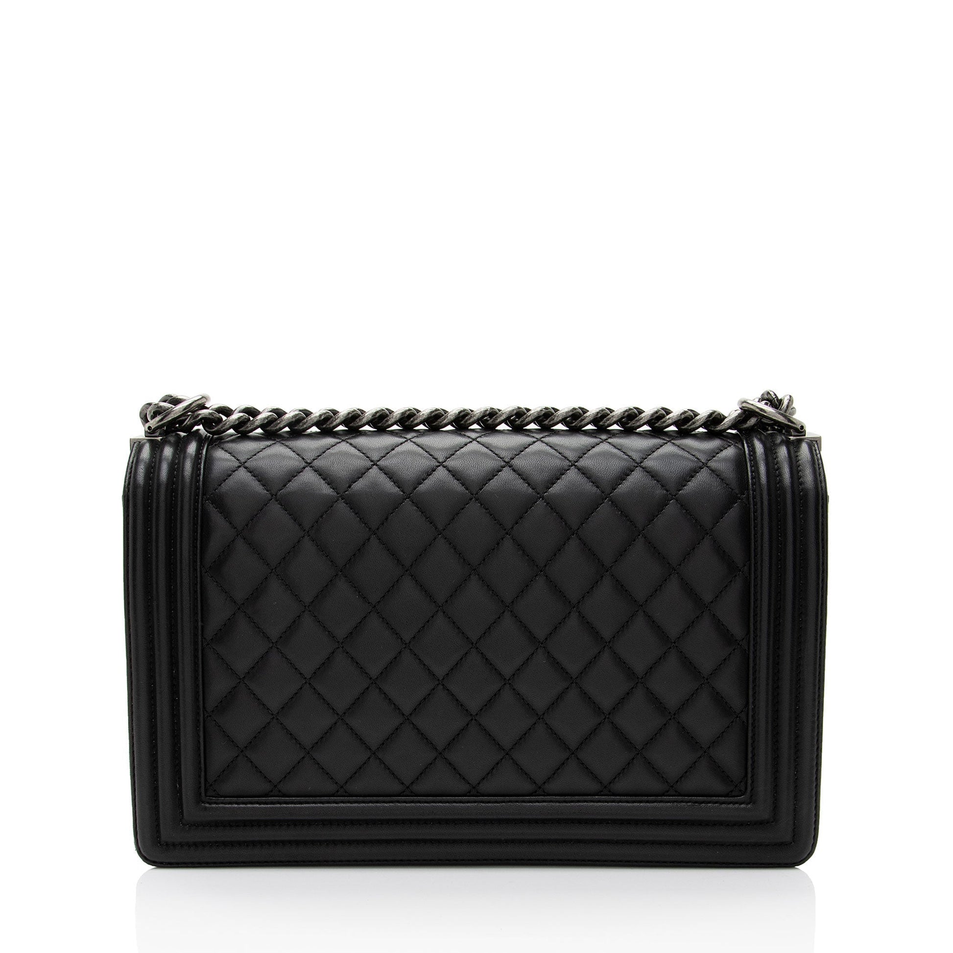 Chanel Lambskin New Boy Handbag Bag 1