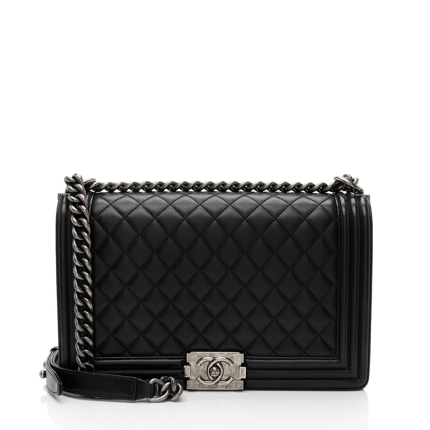 Chanel Lambskin New Boy Handbag Bag 1