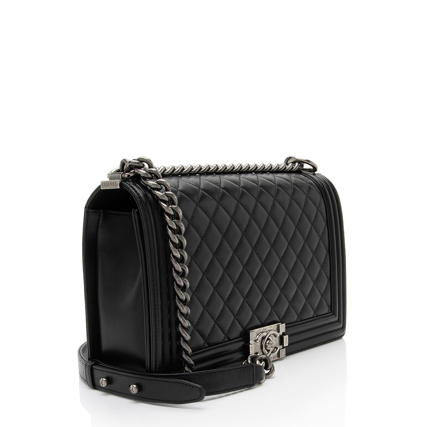 Chanel Lambskin New Boy Handbag Bag 1