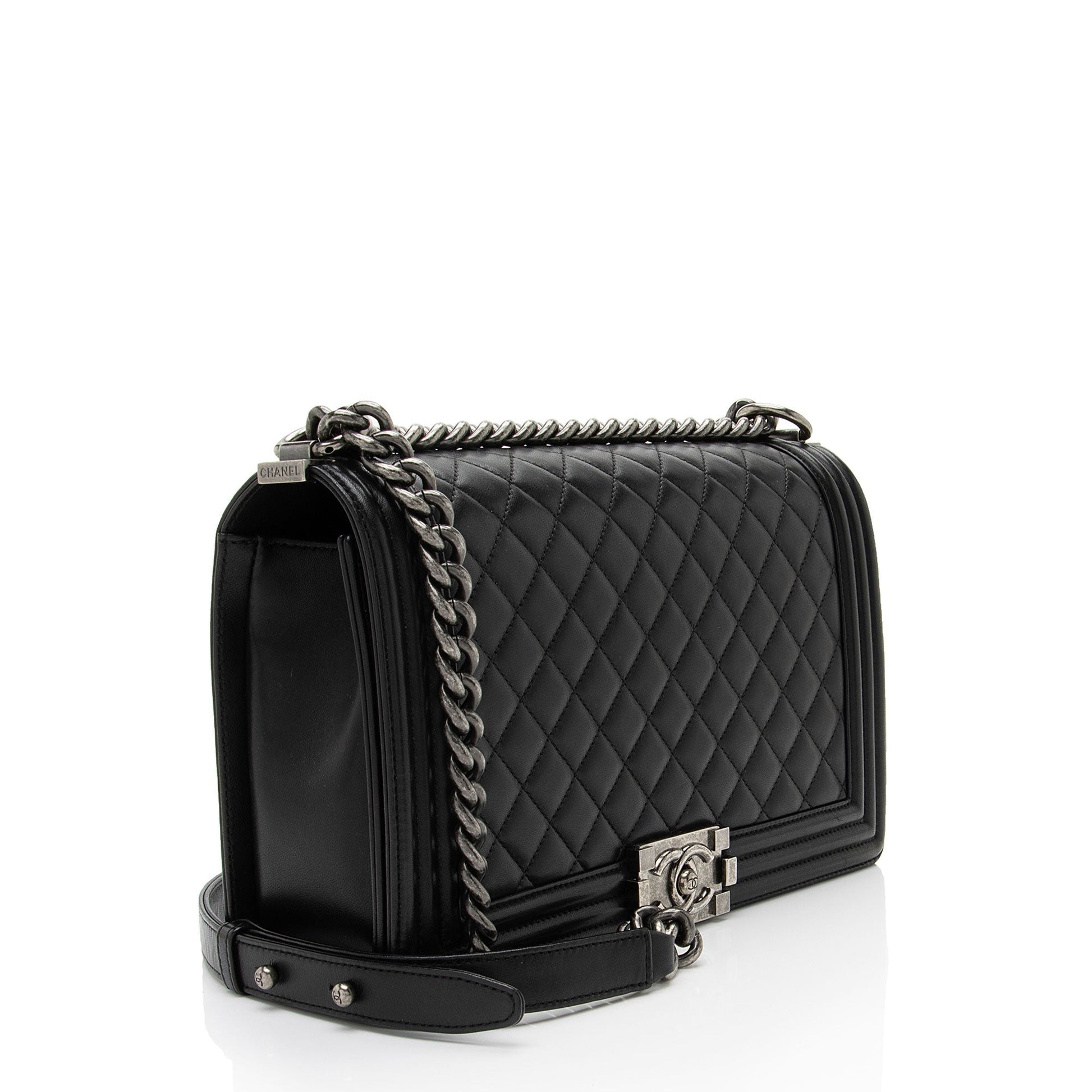 Chanel Lambskin New Boy Handbag Bag 1
