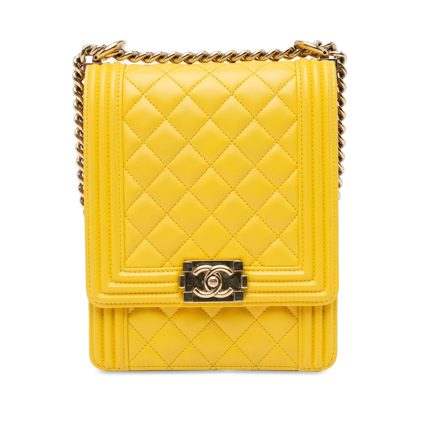 Chanel Lambskin North South Boy Flap SHG-3yGVi5 Handbag