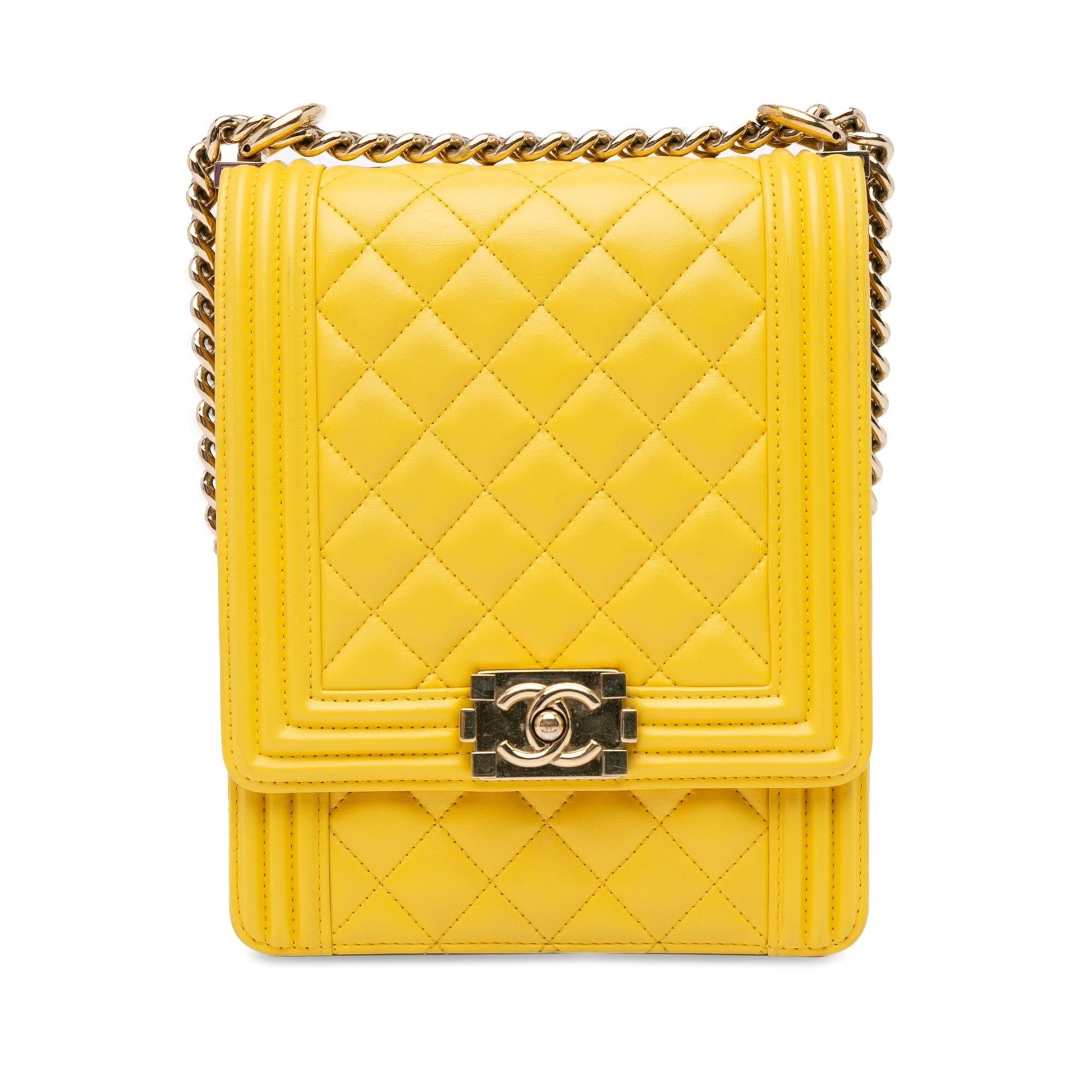 Chanel Lambskin North South Boy Flap SHG-3yGVi5 Handbag