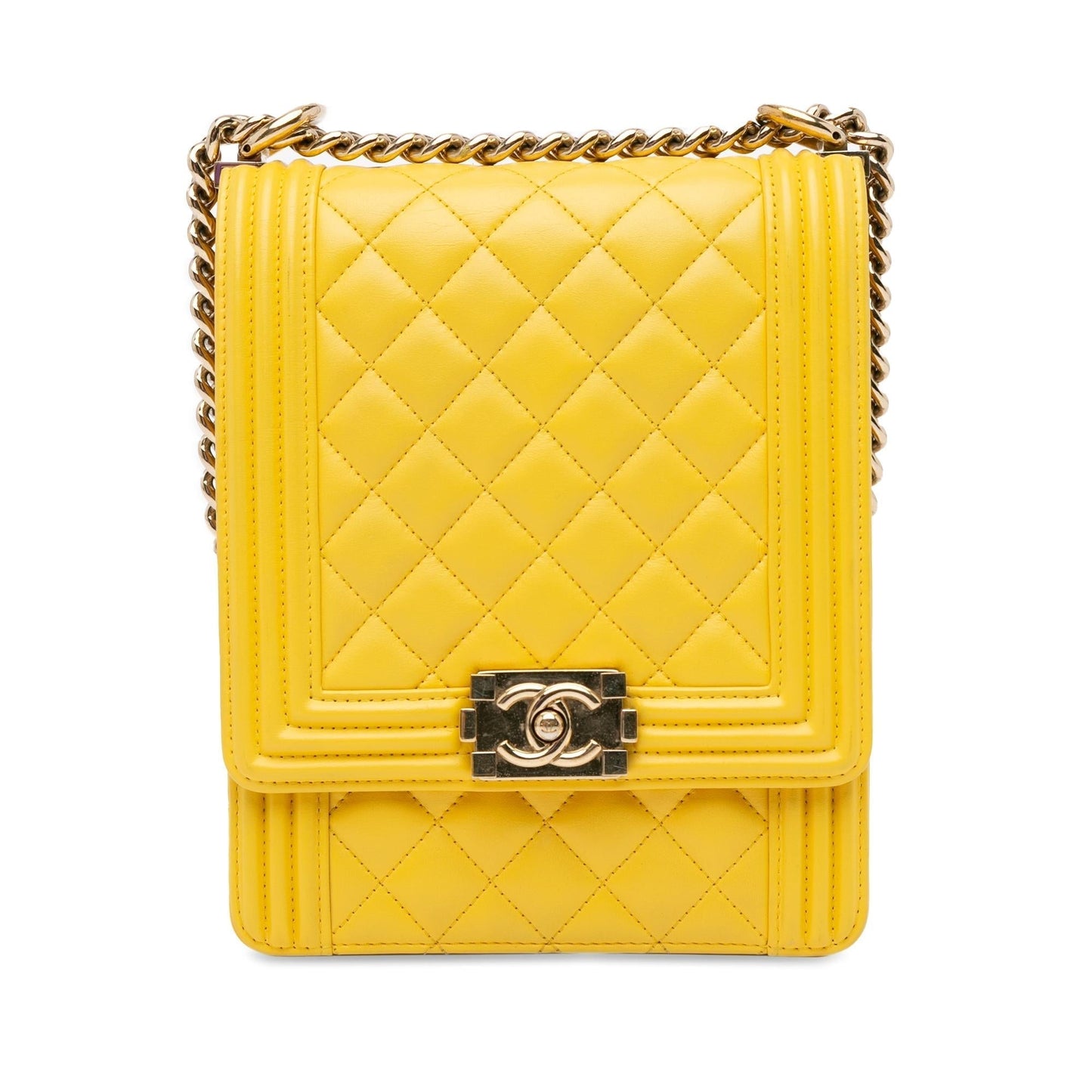 Chanel Lambskin North South Boy Flap (Shg-3Ygvi5) Bag