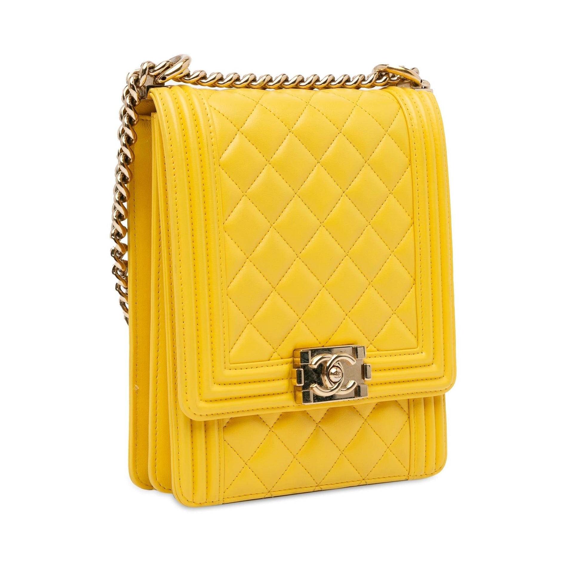 Chanel Lambskin North South Boy Flap (Shg-3Ygvi5) Bag