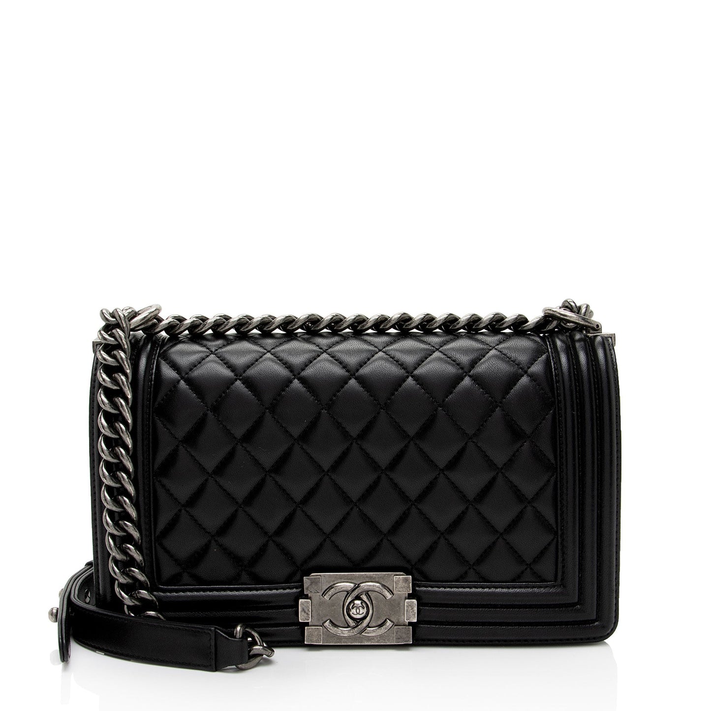 Chanel Lambskin Old Boy SHF-hdtBBY Handbag