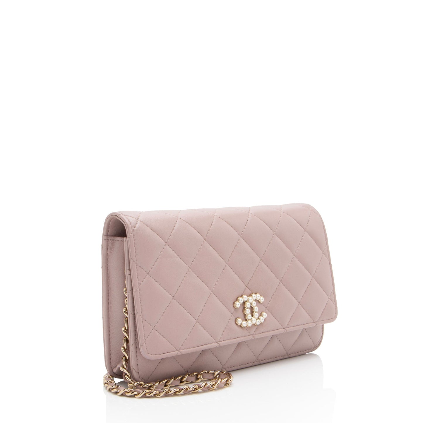 Chanel Lambskin Pearl CC on SHF-xRqAN6 Wallet Case