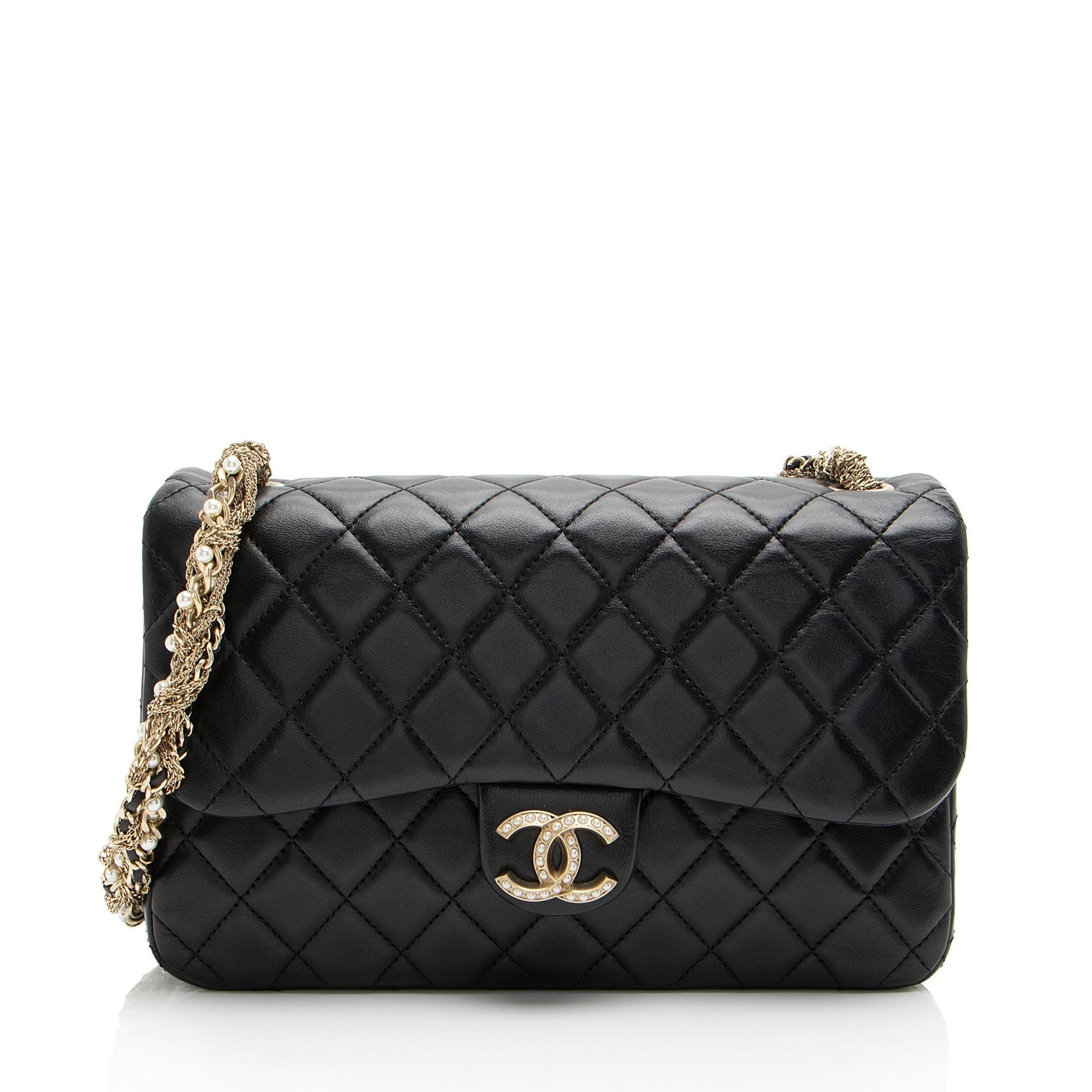 Chanel Lambskin Pearl CC Westminster Flap SHF-UG5hqQ Shoulder Bag