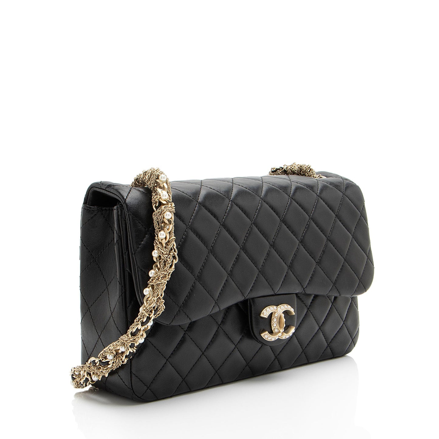 Chanel Lambskin Pearl CC Westminster Flap SHF-UG5hqQ Shoulder Bag