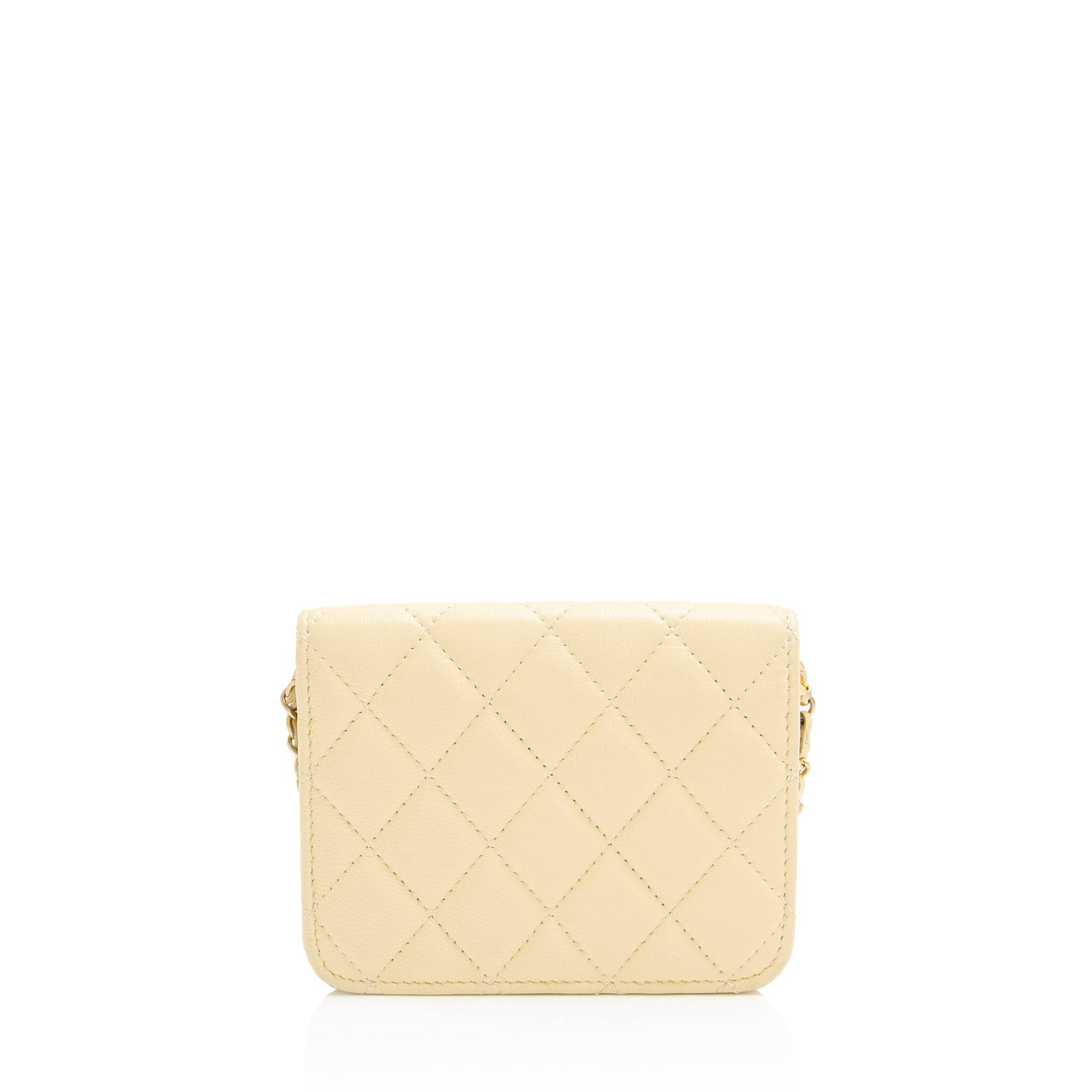 Chanel Lambskin Pearl Crush Clutch Bag