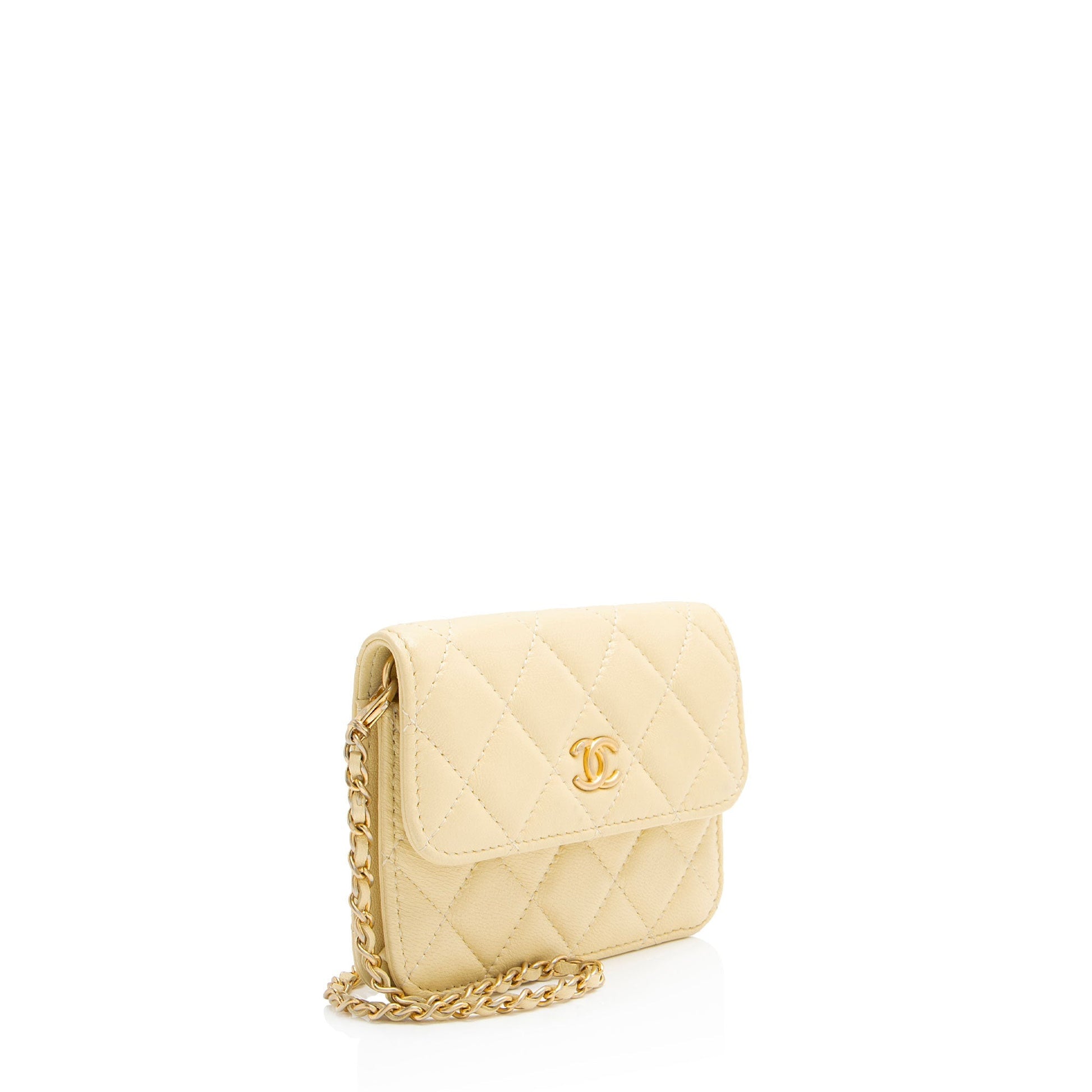 Chanel Lambskin Pearl Crush Clutch Bag