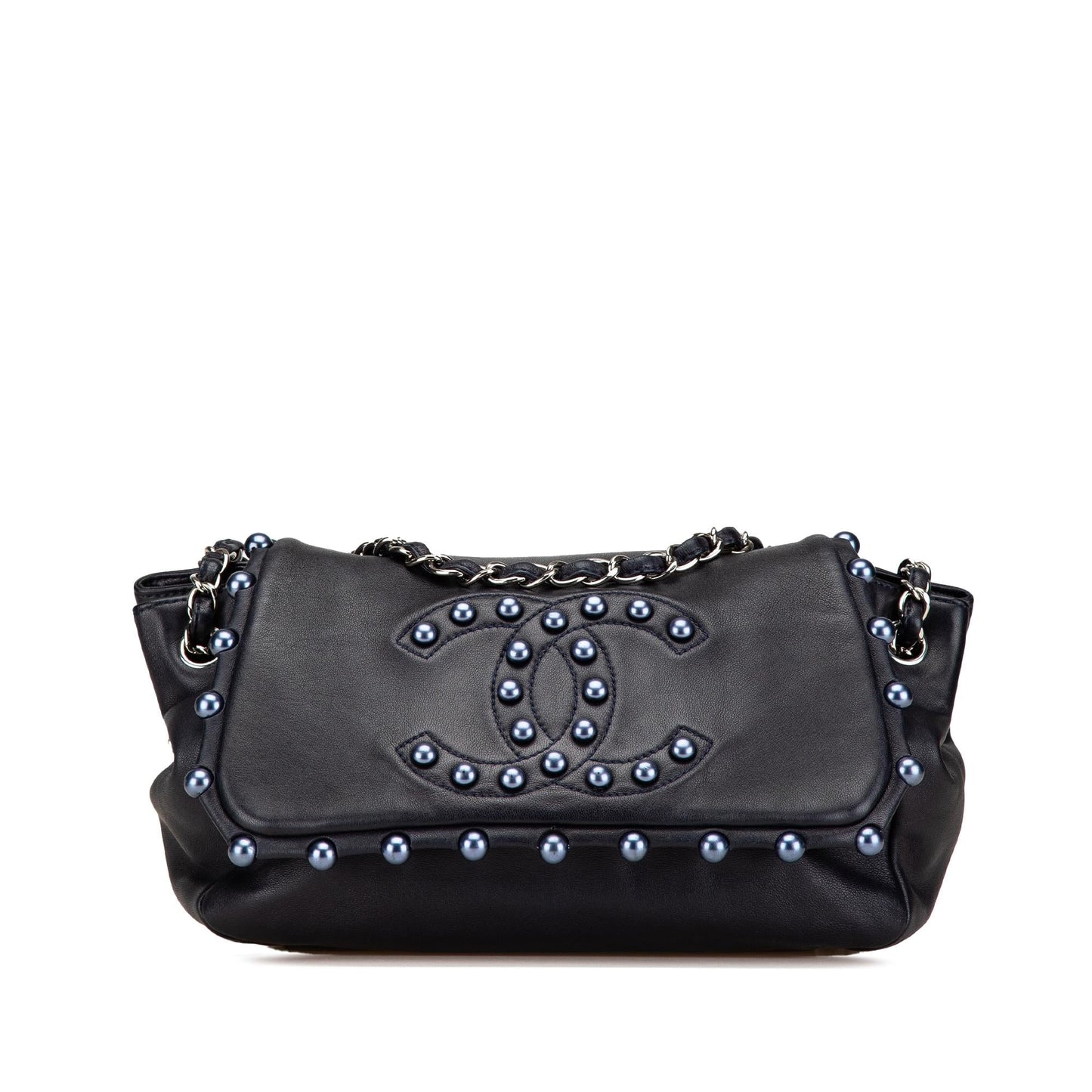 Chanel Lambskin Pearl Obsession Flap Handbag