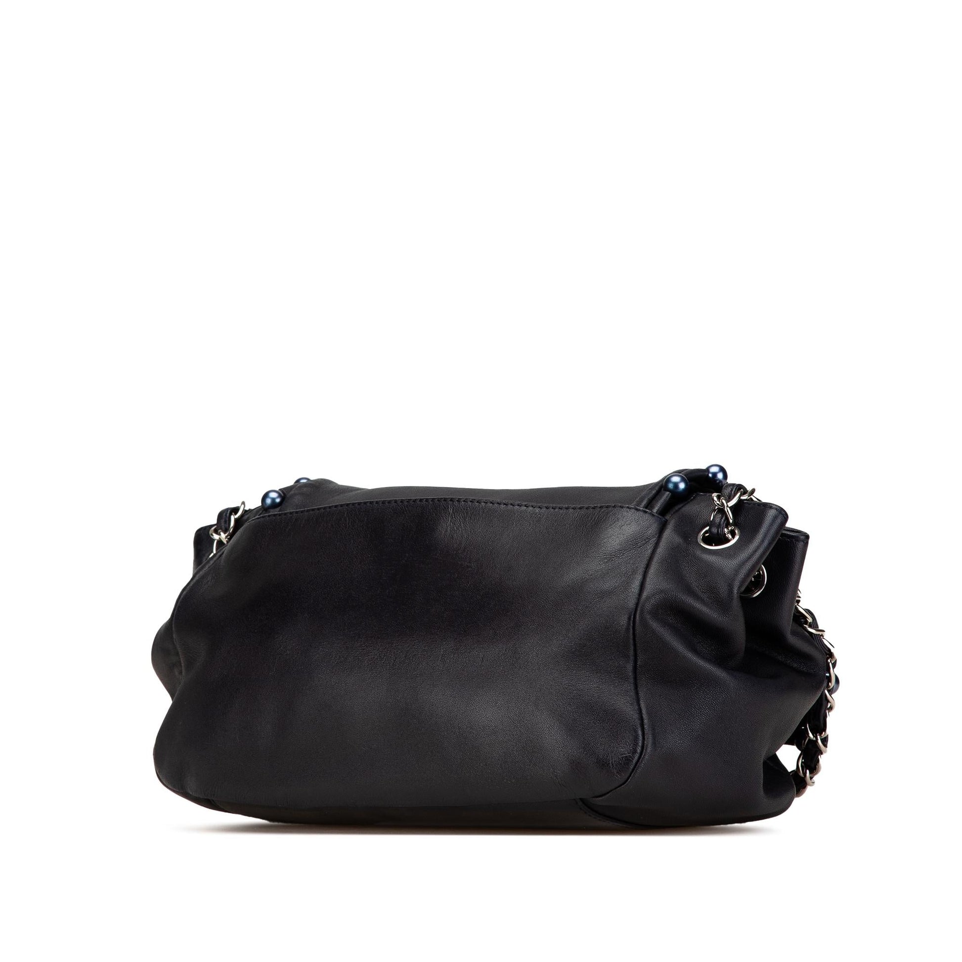 Chanel Lambskin Pearl Obsession Flap Handbag