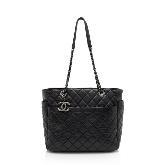 Chanel Lambskin Pocket Shopper SHF-S3BN0B Tote Bag
