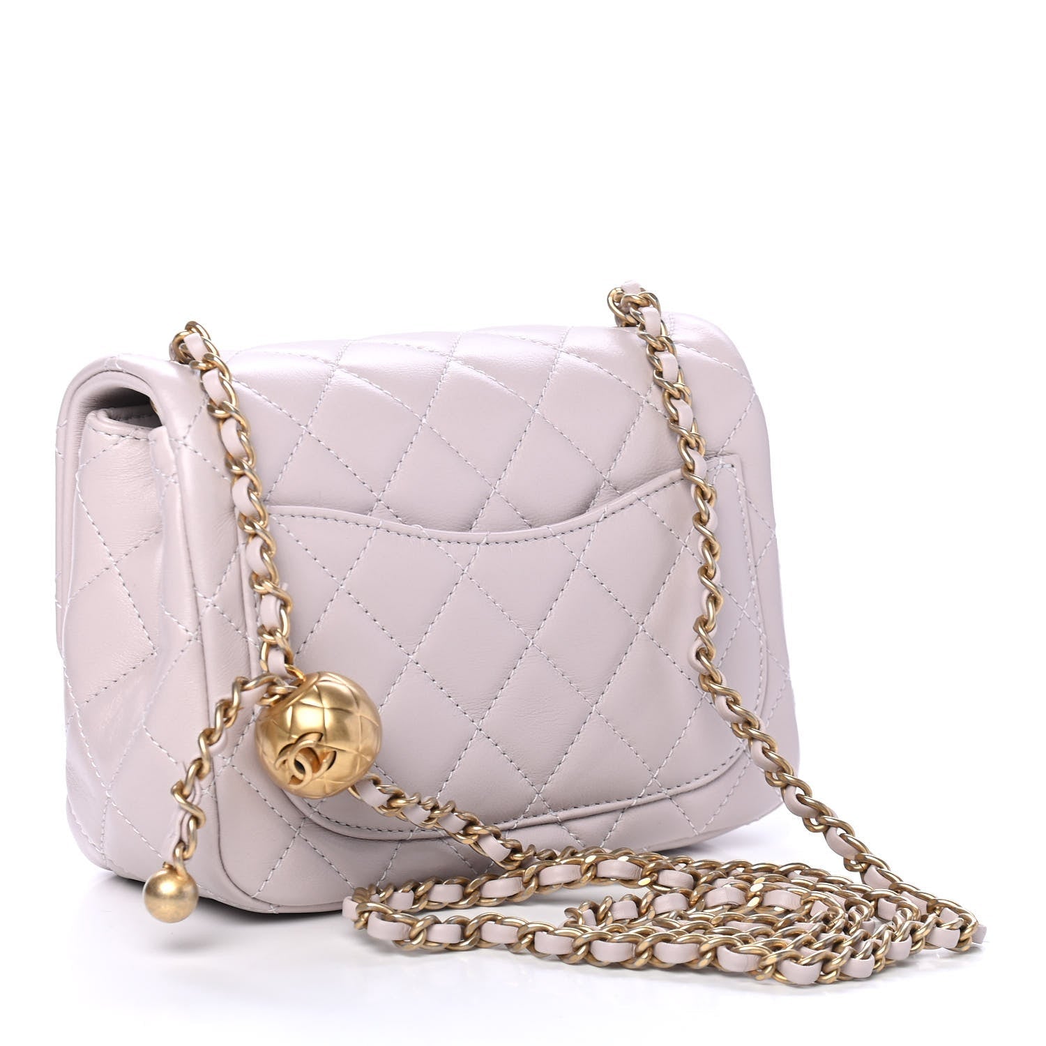 Chanel QUILTED LAMBSKIN PEARL CRUSH FLAP Shoulder Bag