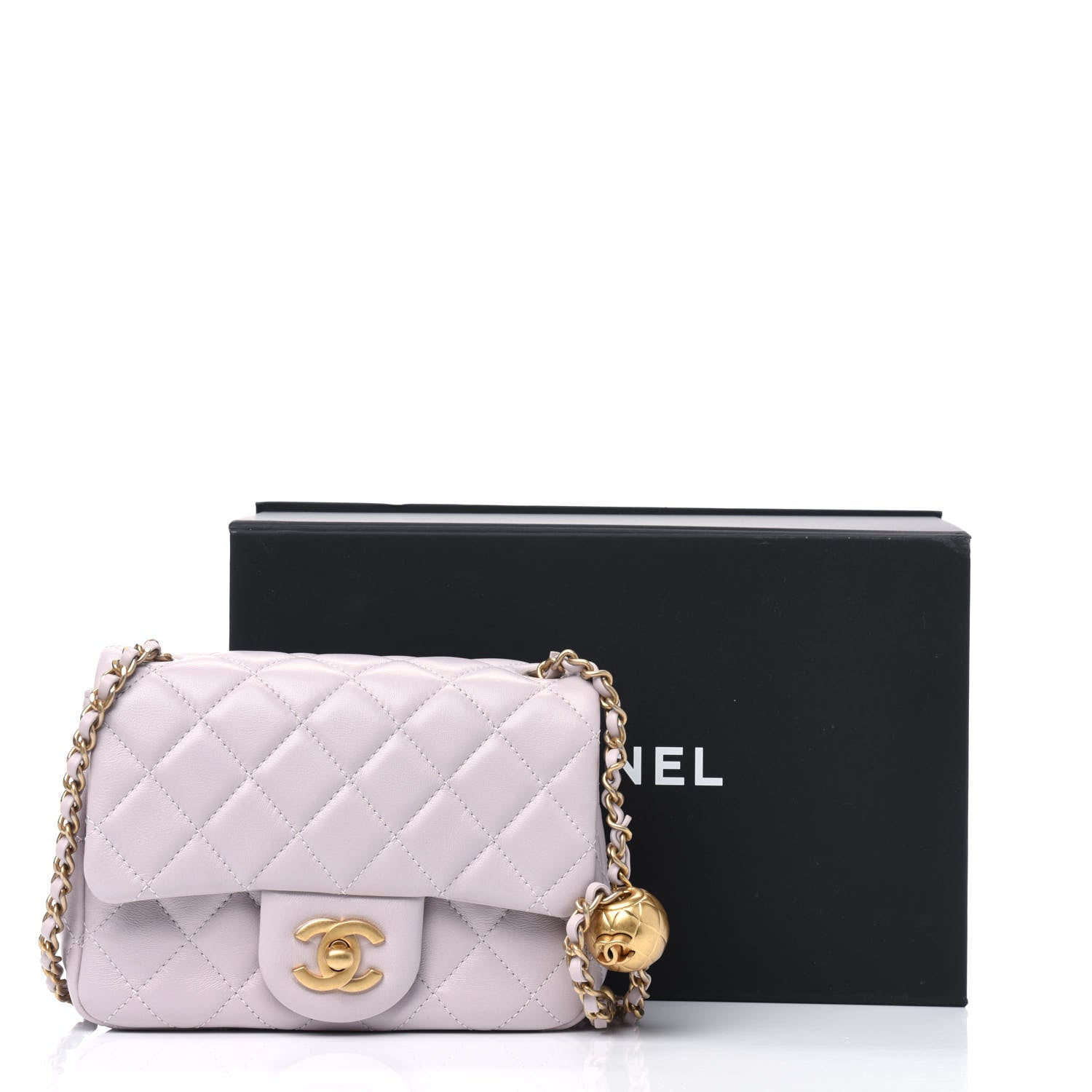 Chanel QUILTED LAMBSKIN PEARL CRUSH FLAP Shoulder Bag