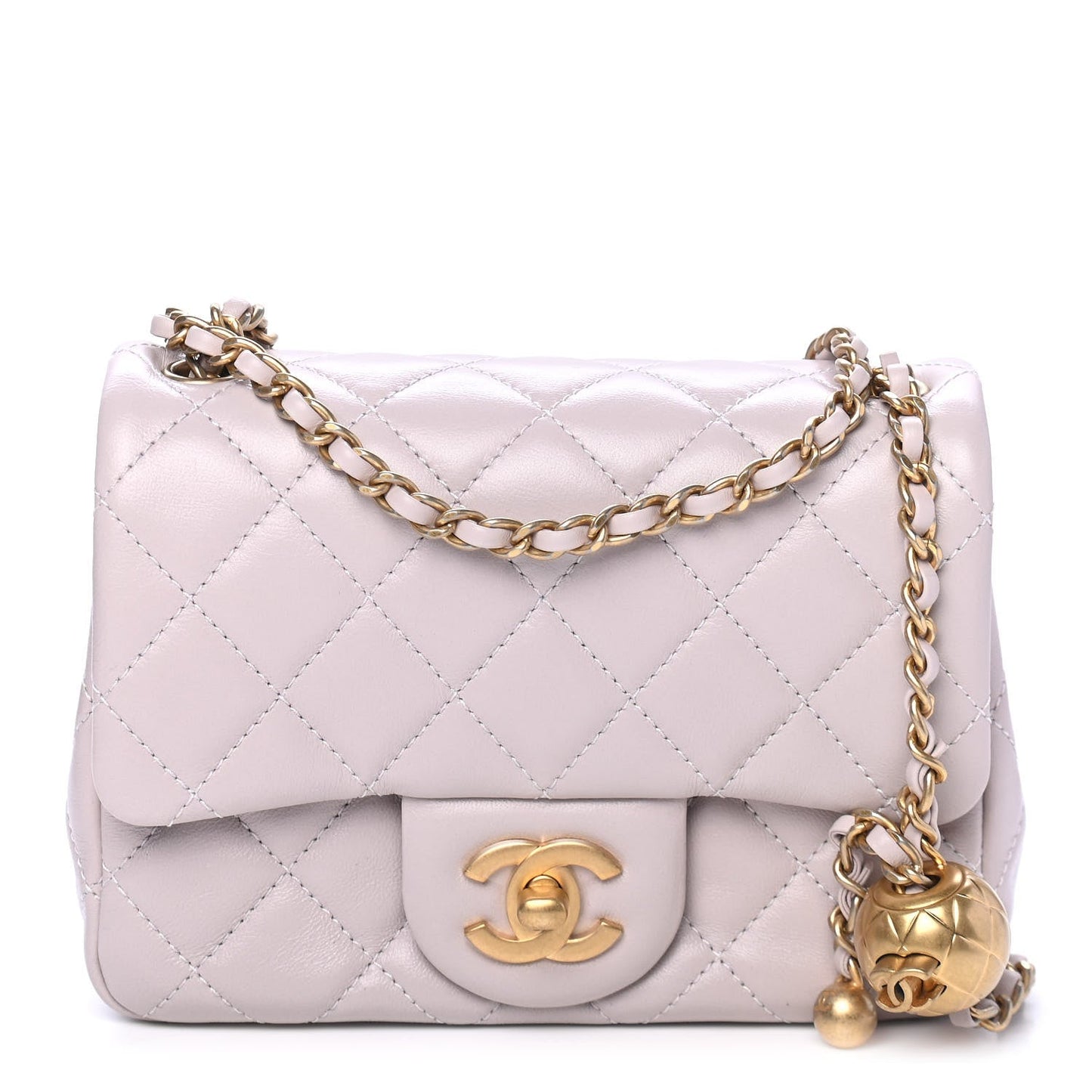 Chanel QUILTED LAMBSKIN PEARL CRUSH FLAP Shoulder Bag