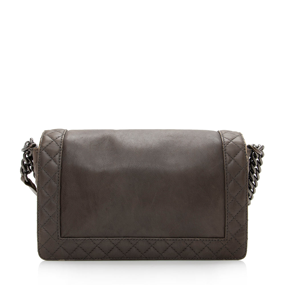 Chanel Lambskin Reverso Boy SHF Handbag