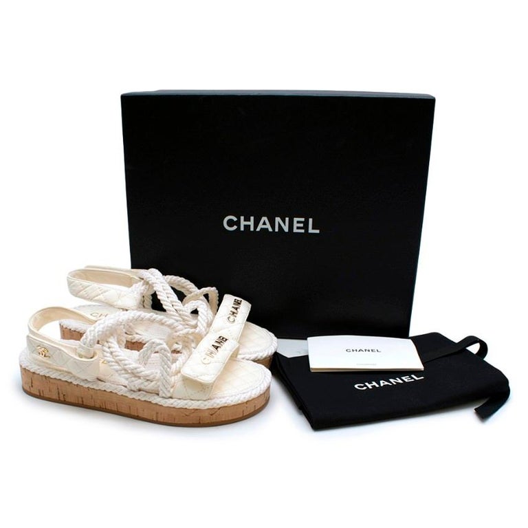 Chanel Espadrille Rope Sandals for Women
