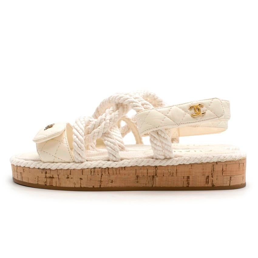 Chanel Espadrille Rope Sandals for Women