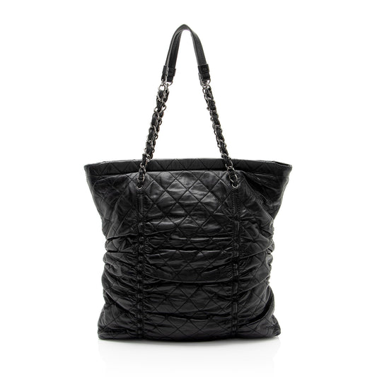 Chanel Lambskin Sharpei N S Tote Bag
