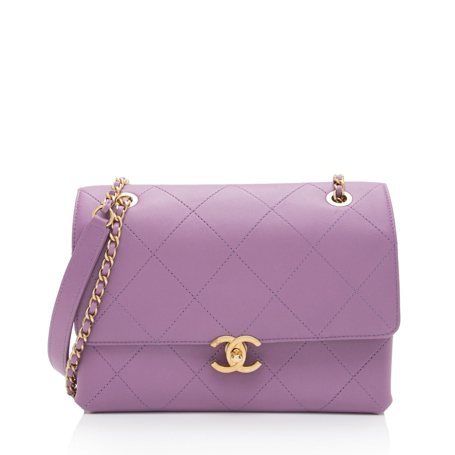 Chanel Lambskin Sleek & Chic Flap SHF-UMzeA2 Small Shoulder Bag