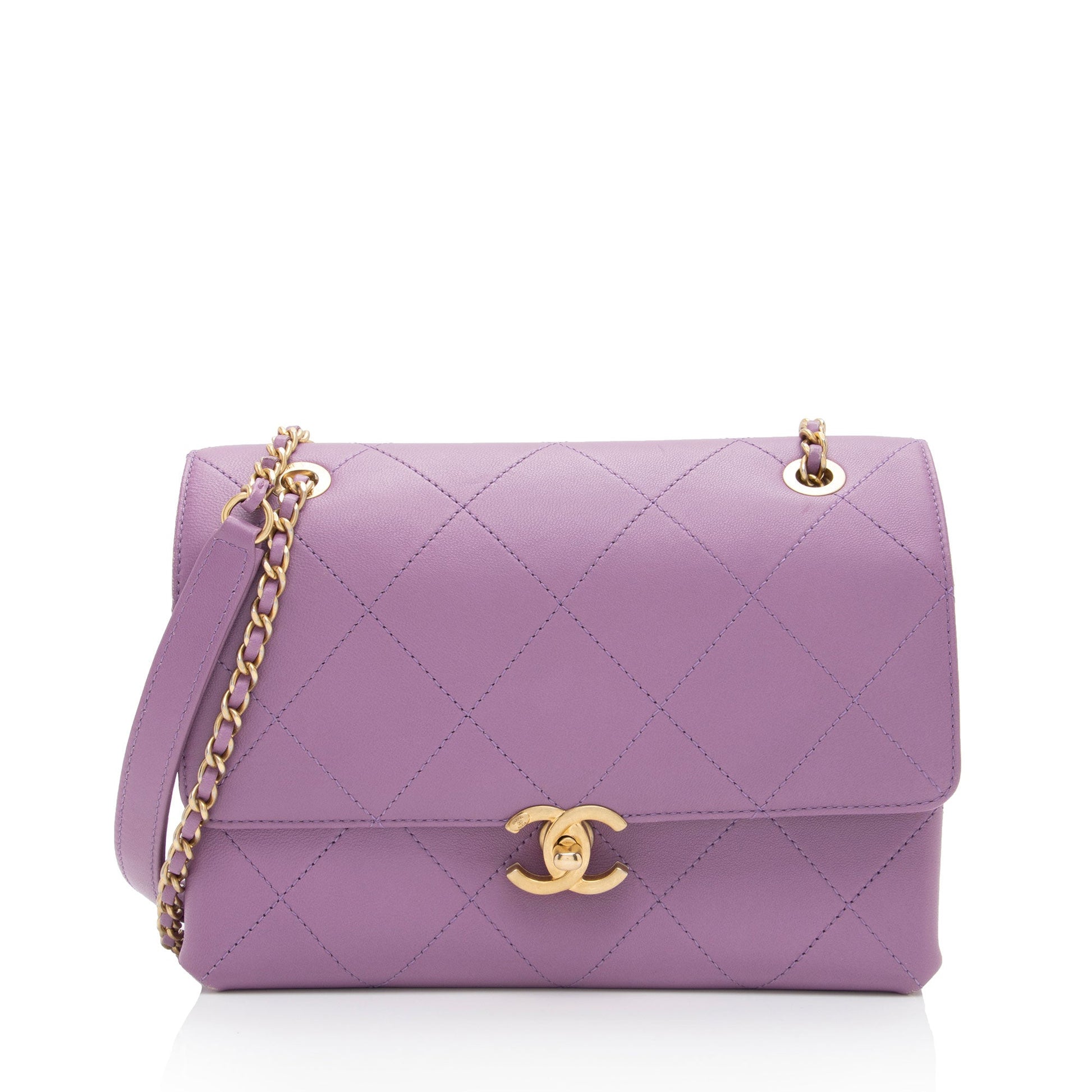 Chanel Lambskin Sleek & Chic Flap SHF-UMzeA2 Small Shoulder Bag